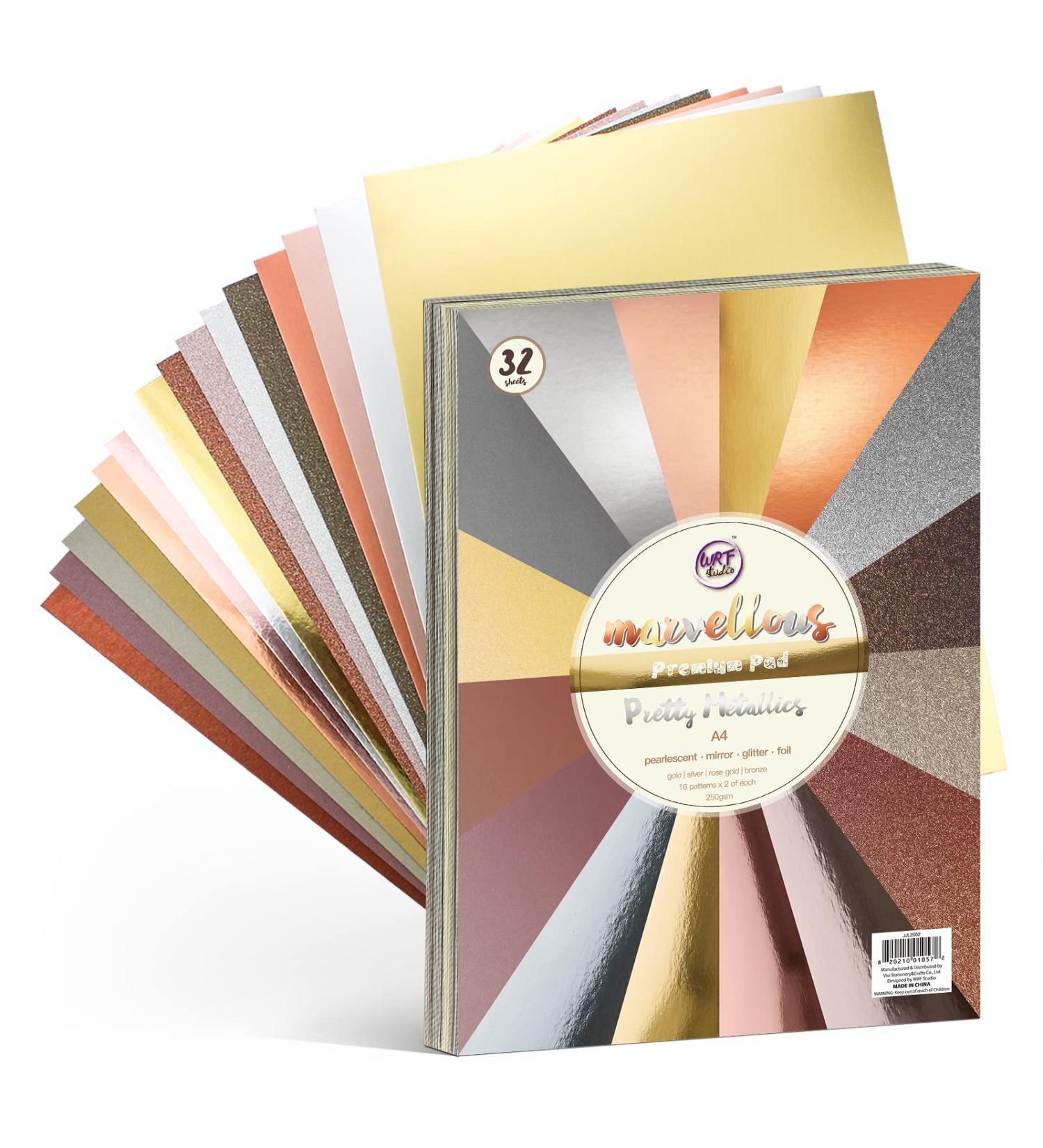 A4 Thick Cardstock  32 Sheets 250gsm Card stock Paper For Card making Scrapbook Holiday Party Decor Education Game  Metallic Colored Card Stock Scrapbooking Paper(Glitter  Mirror  Foil  Pearlescent) Edition-1 - Buy Online on SooperMarket.com