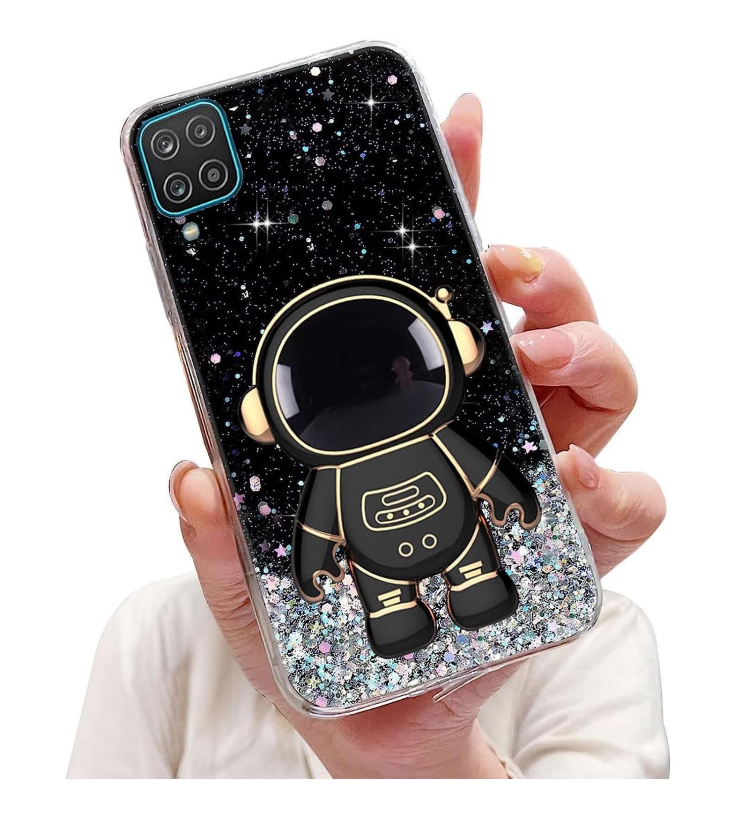 Tivenfezk Nadoli Astronaut Hidden Stand Shell for Samsung Galaxy A22 4G - Glitter Soft Silicone Bling Protective Cover - Buy Online on SooperMarket.com