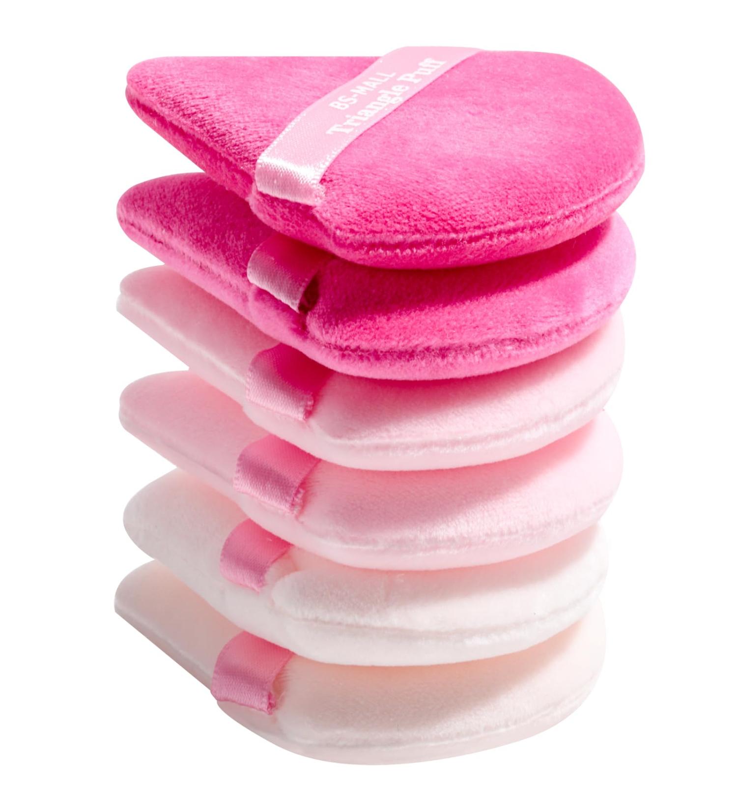 Shop BS-MALL Triangle Powder Puff - Soft Makeup Sponge Set for Loose Powder Body Powder & Foundation - Pack of 7 (A-Pink - Buy Online on SooperMarket.com