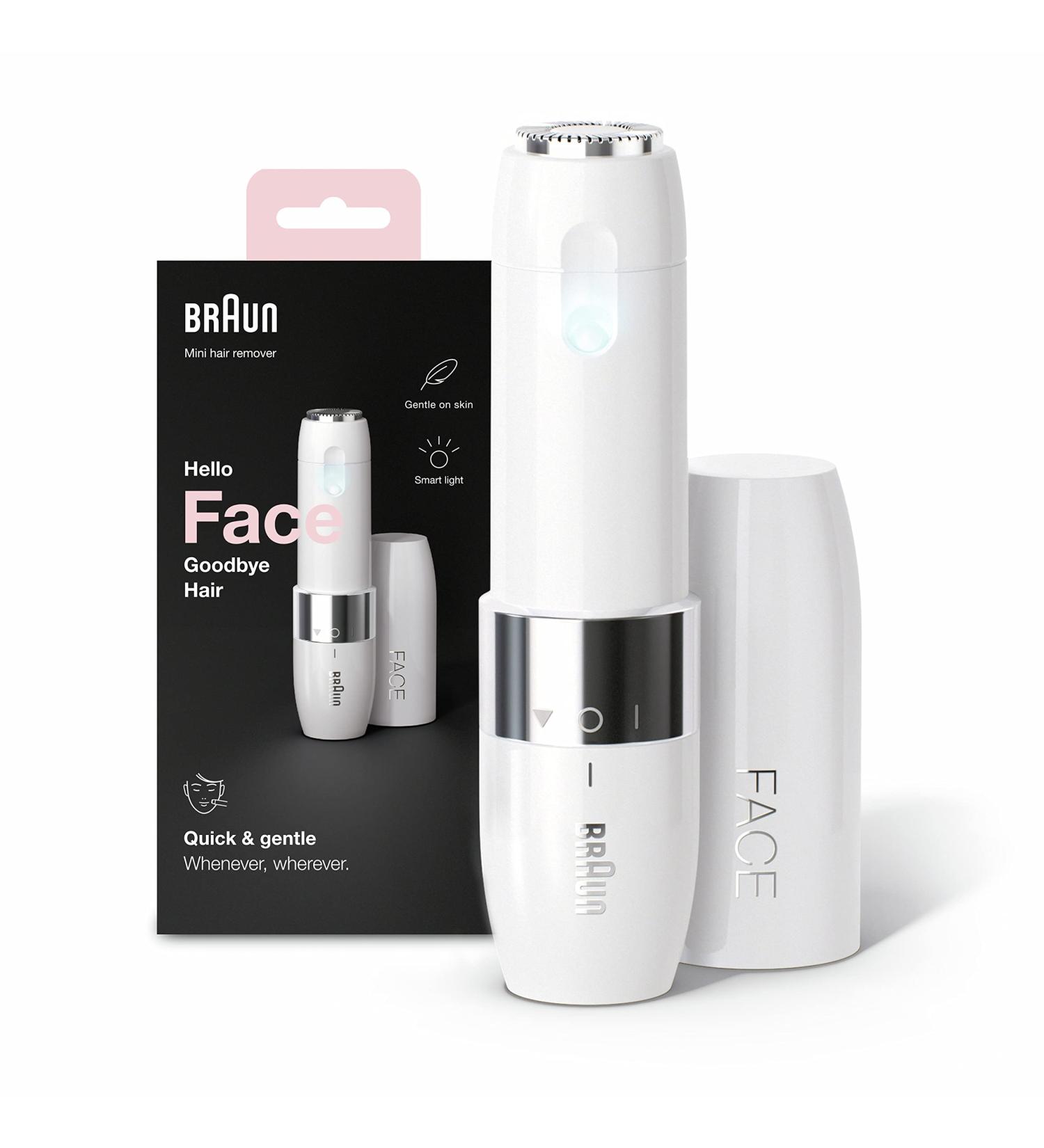 Braun Mini Electric Facial Hair Remover for Women - Quick, Gentle, and Portable with Smartlight - Ideal for Upper Lips, Chin, and Cheeks - Perfect for On-the-Go Makeup Application - Buy Online on SooperMarket.com