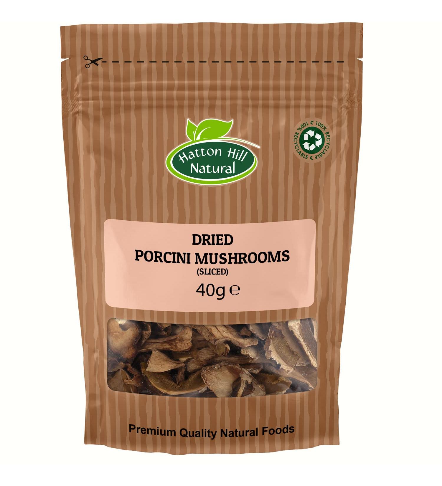Dried Porcini Mushrooms Sliced 40g by Hatton Hill - Free UK Delivery | Premium Quality Ingredients - Buy Online on SooperMarket.com