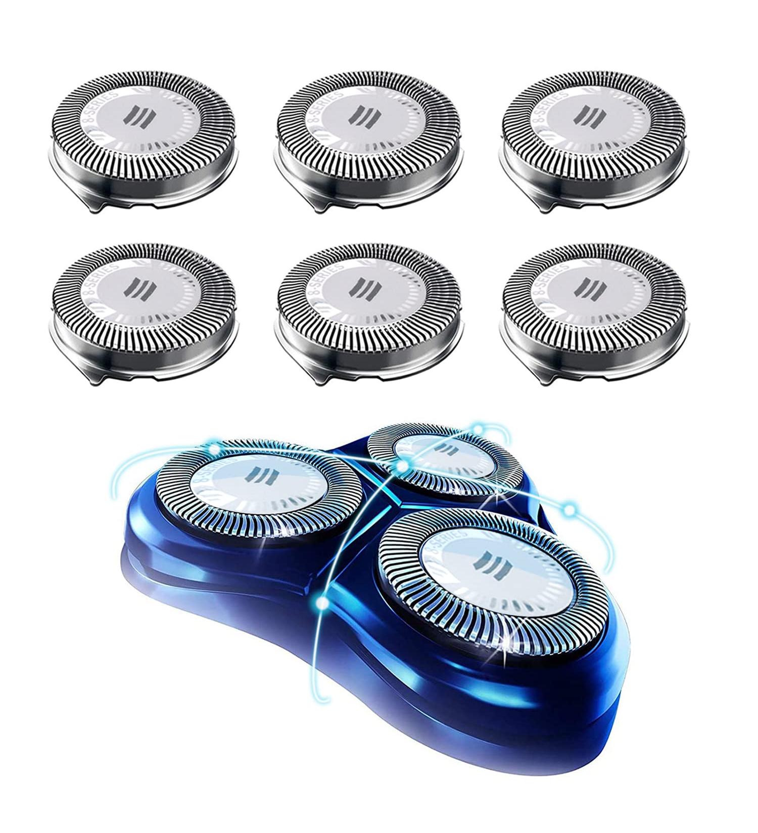 Phillips Norelco HQ8 Replacement Heads - 6-Pack Blades for Aquatec Series 8 - Buy Online on SooperMarket.com