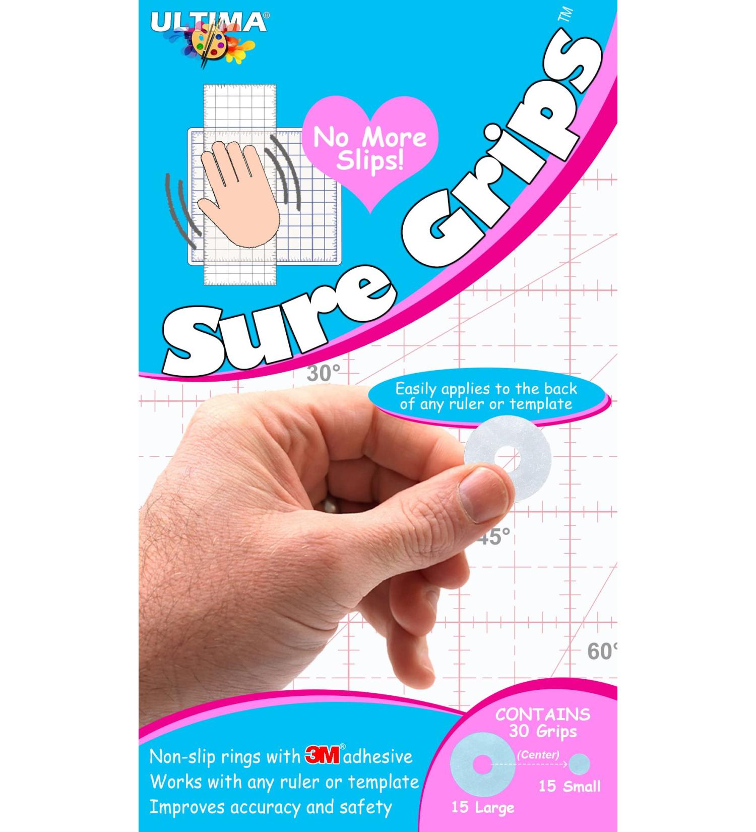 Ultima Sure Grips Non-Slip Ruler Grip Rings - 30 Rings for Quilting & Patchworking - Buy Online on SooperMarket.com