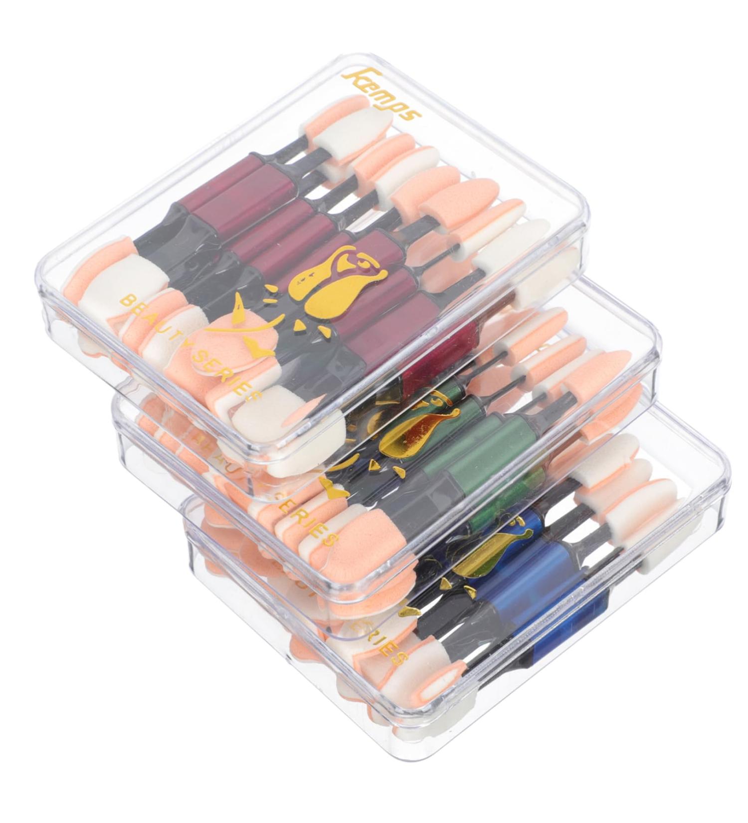 BELLIFFY 30pcs Double Ended Eye Shadow Stick Girl Eyeshadow Makeup Brush Sponge Eyeshadow Stick Rod Aluminum - Buy Online on SooperMarket.com
