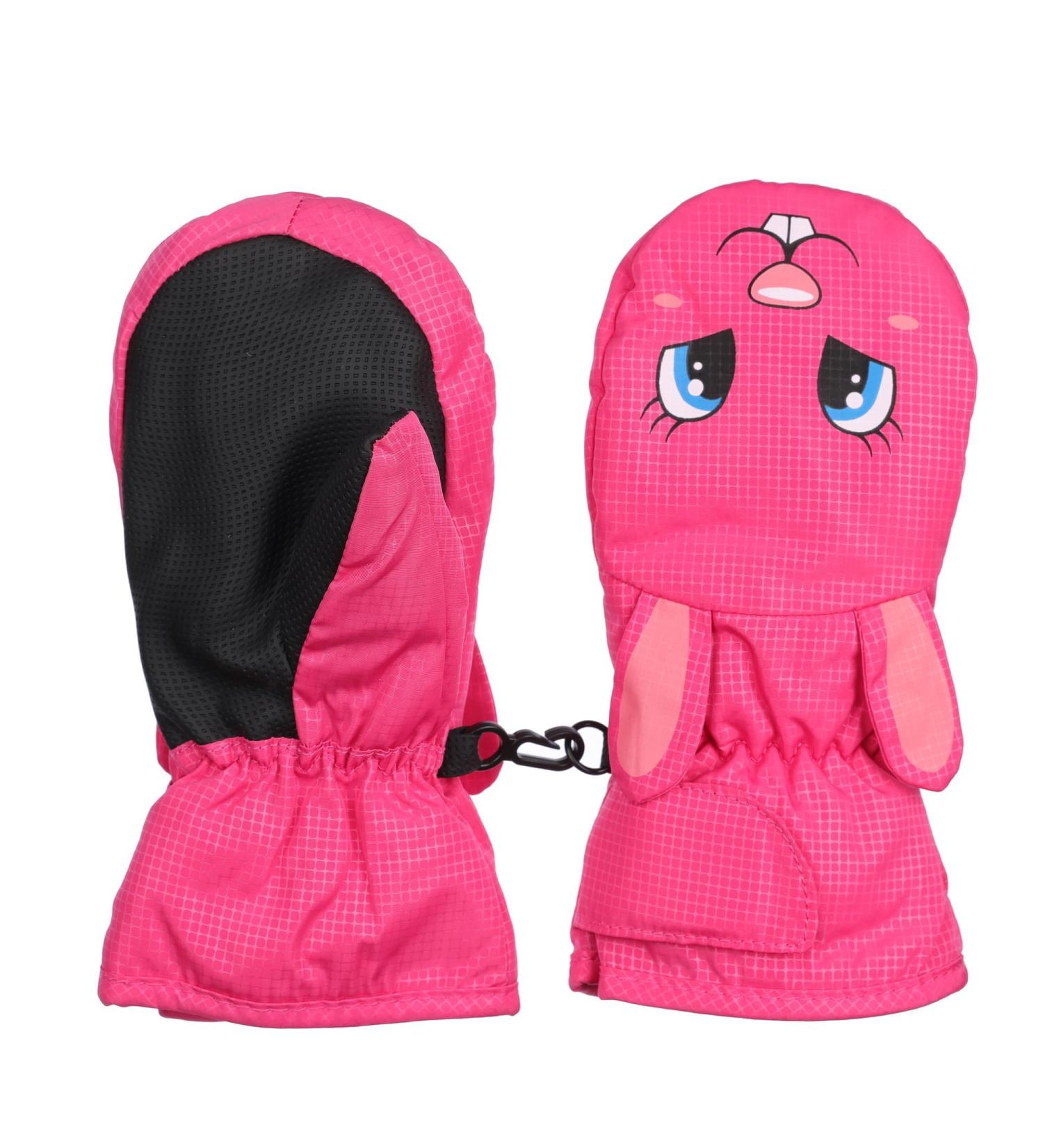 FAYHIJUN Waterproof Kids Mittens | Thermal Fleece Lined Warm Gloves for Boys & Girls | Snow Skiing & Outdoor Activities | Rose Rabbit Design (Ages 7-9) - Buy Online on SooperMarket.com
