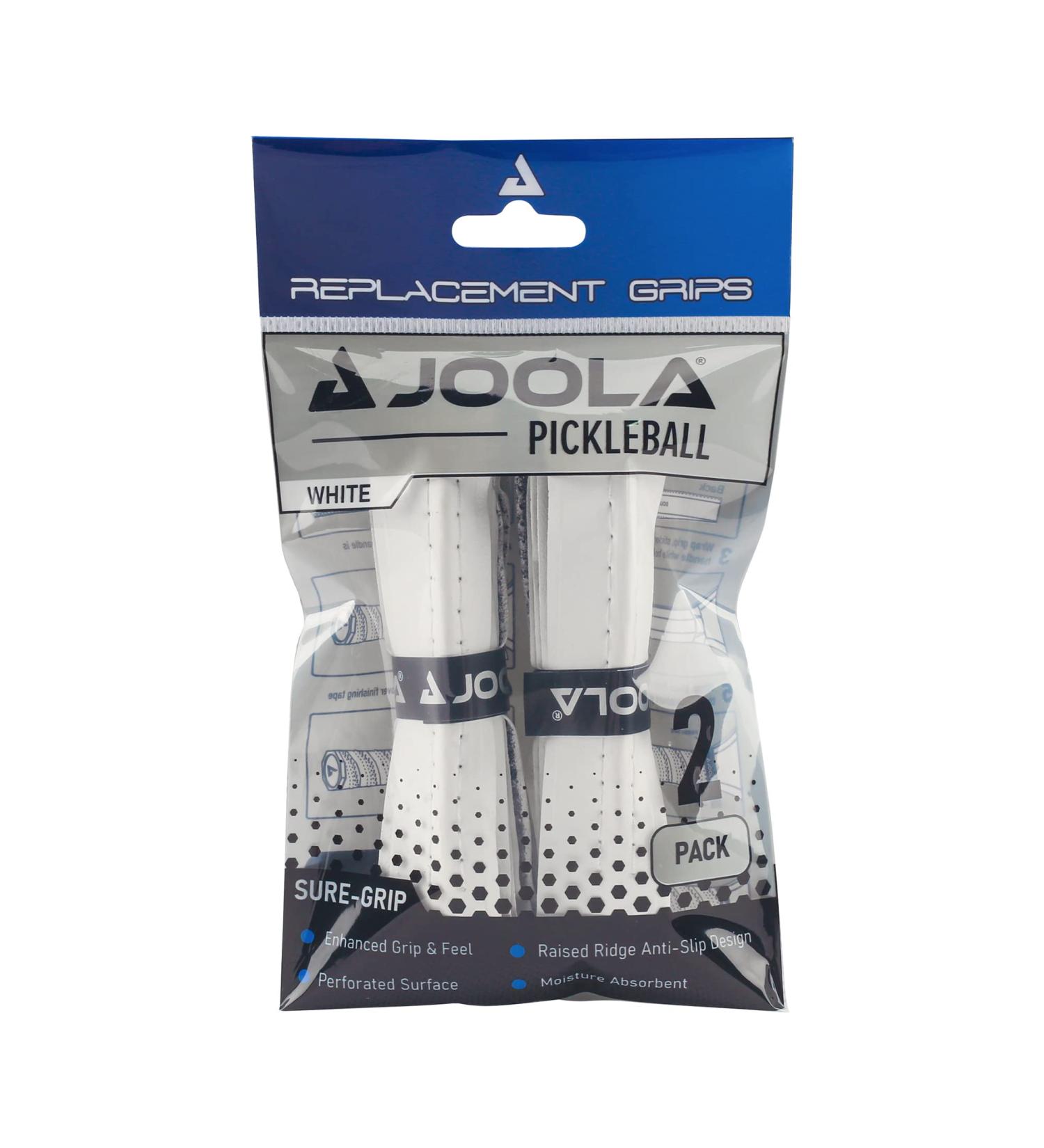 JOOLA Pickleball Paddle Grip Tape - White Replacement Wrap for Racket - Moisture Wicking & Contoured Comfort - Small Grip & Overgrip Compatible - Buy Online on SooperMarket.com