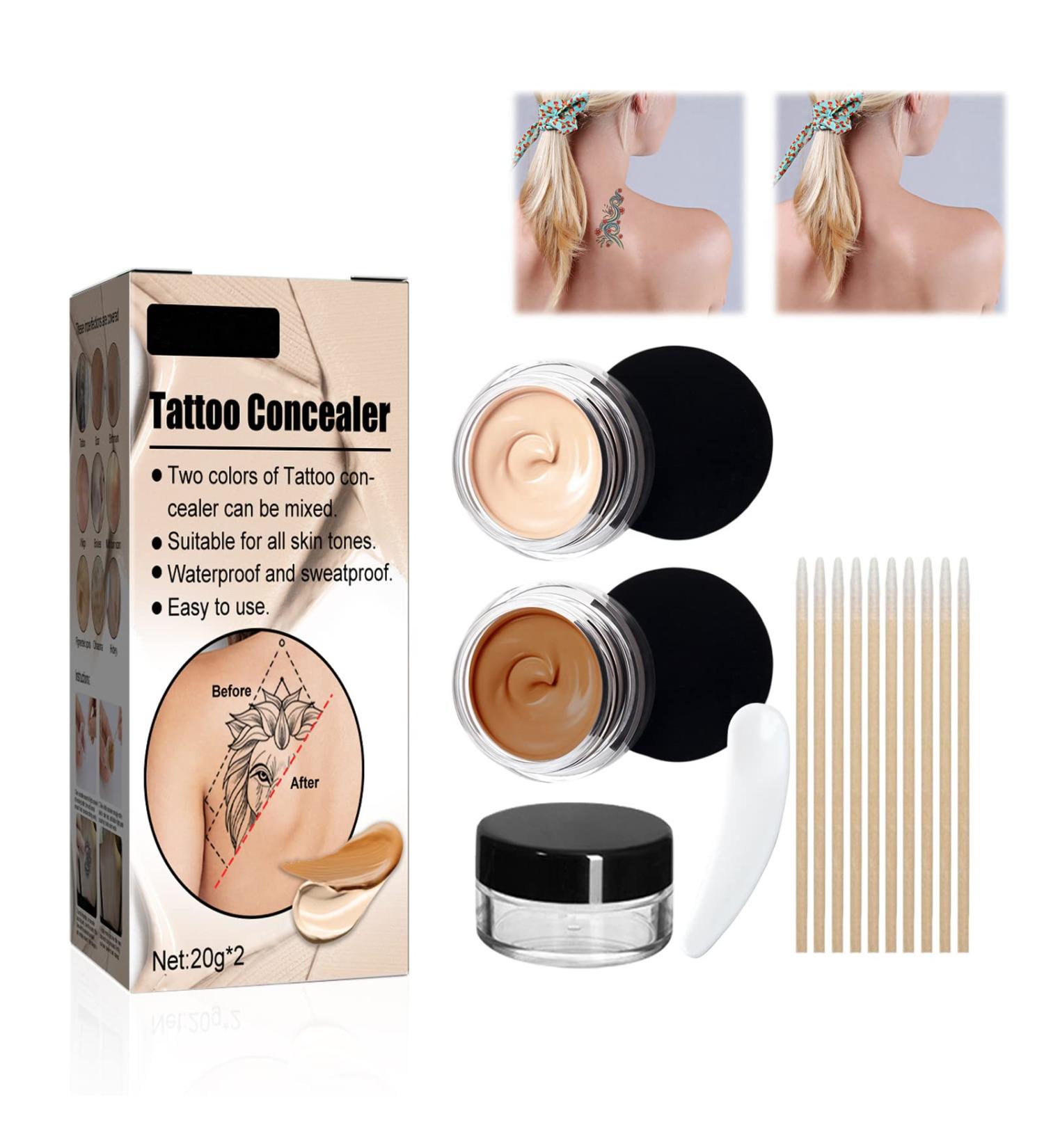 Professional Waterproof Tattoo Concealer & Scar Cover Makeup Set - Buy Online on SooperMarket.com