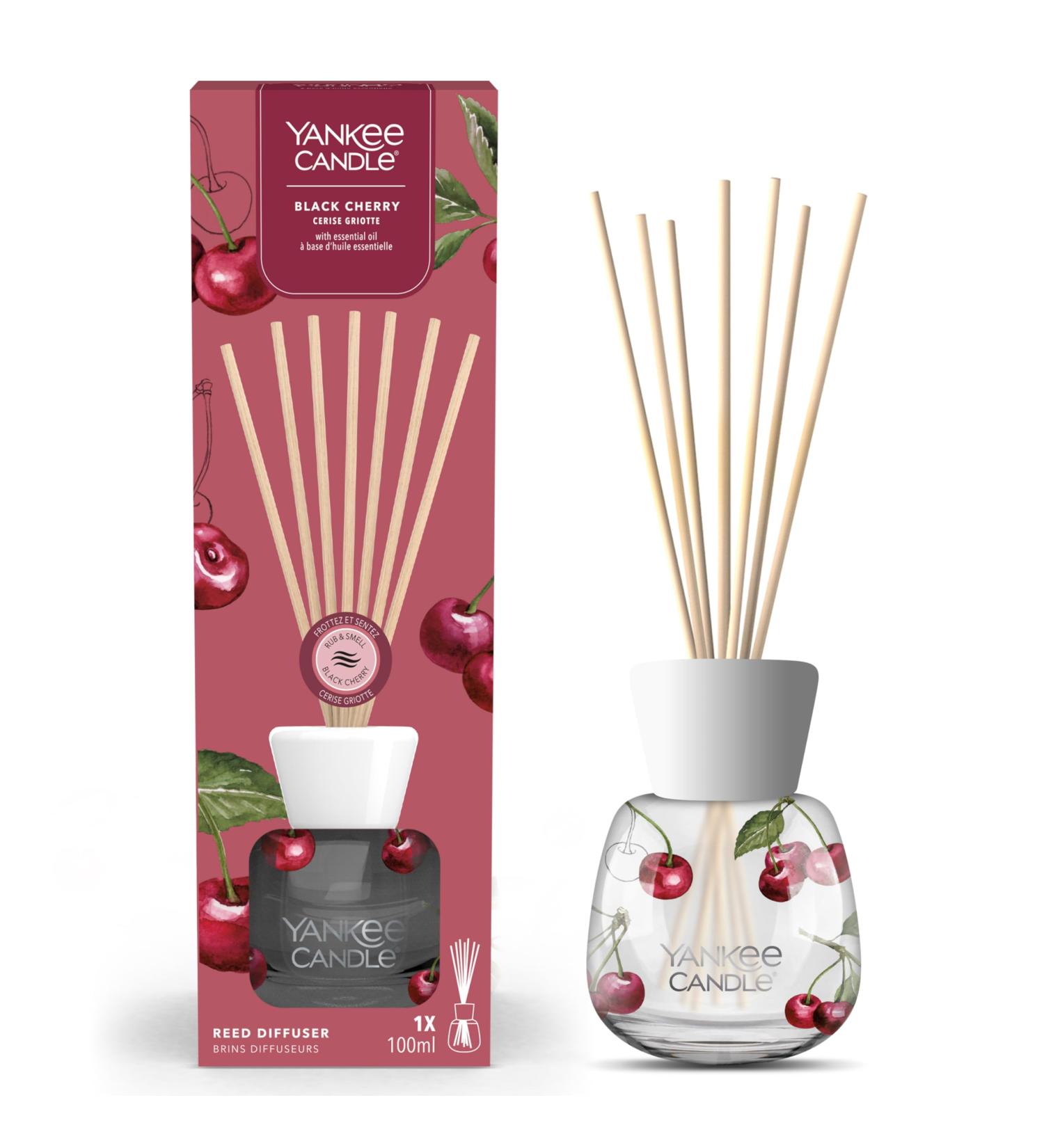 Yankee Candle Signature Scented Reed Diffuser | Black Cherry Aroma Diffuser | up to 10 Weeks of Fragrance | 100 ml | Perfect Gifts for Women - Buy Online on SooperMarket.com