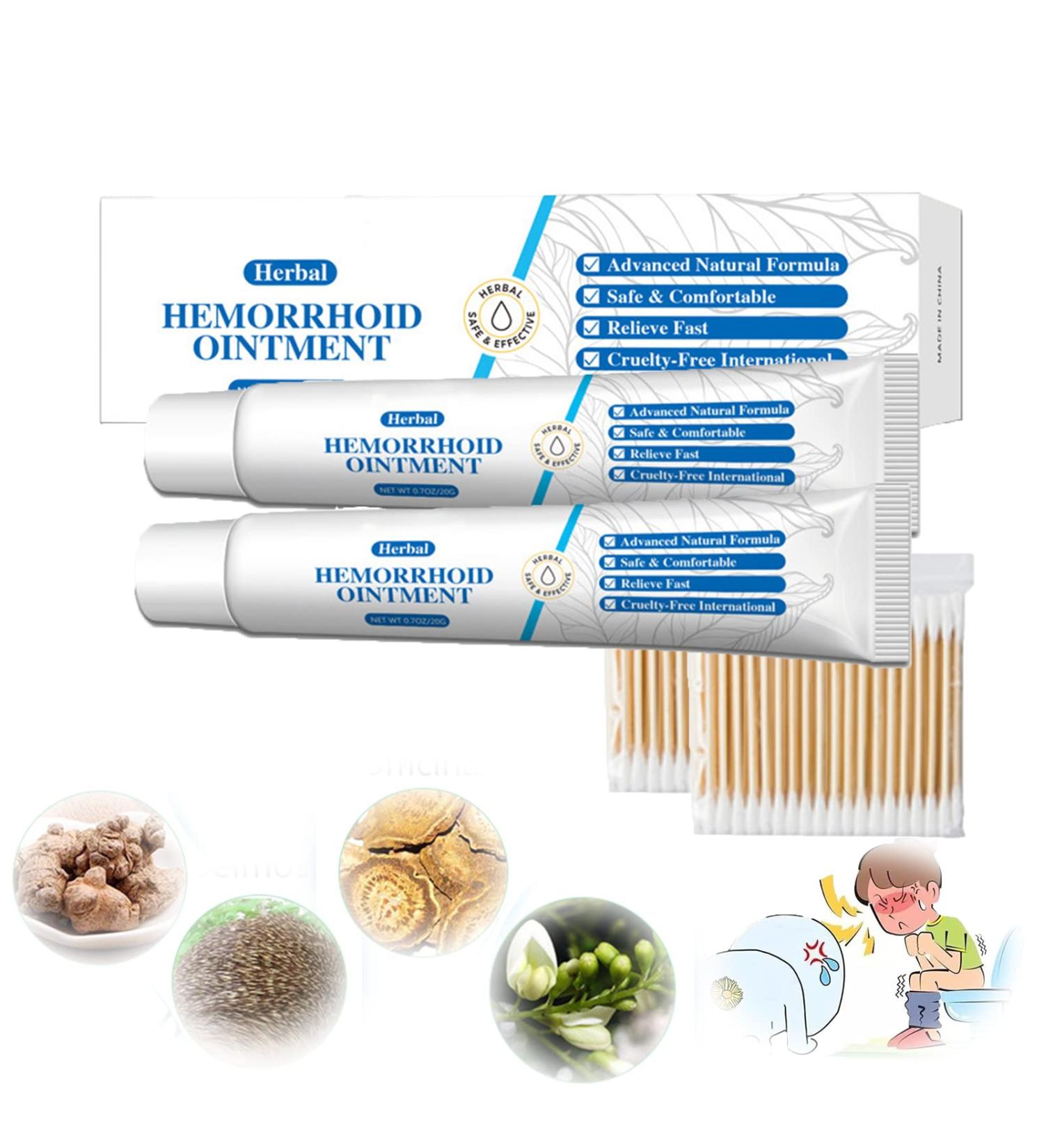 Healmusz Natural Herbal Hemorrhoids Ointment Healmusz Hemorrhoid Ointment Chinese Herbal Hemorrhoids Cream Organic Herbal Hemorrhoids Ointment 0.7Oz/20g (2pcs) - Buy Online on SooperMarket.com