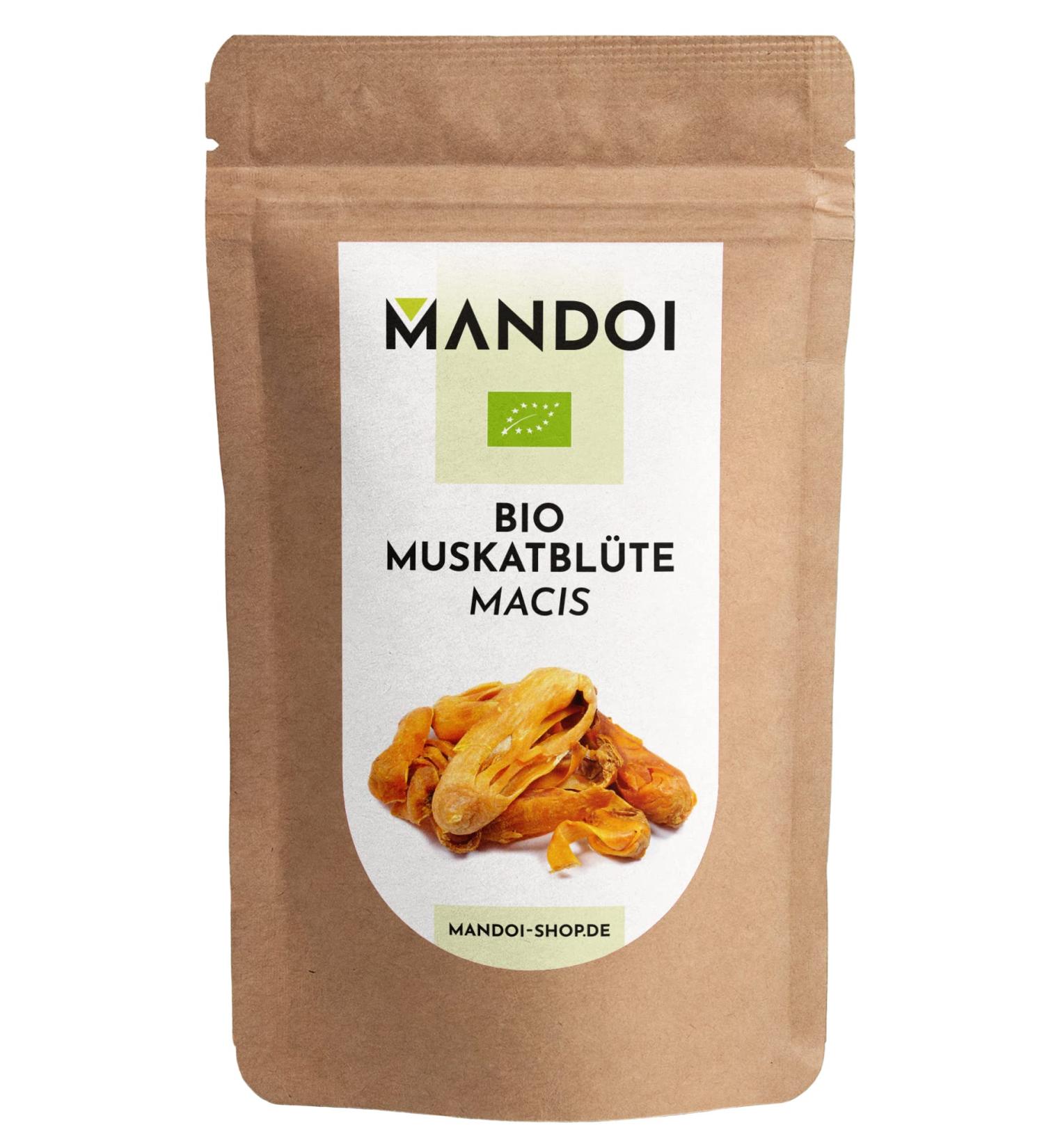 Buy Mandoi Organic Whole Mace (Macis) - 25g | Premium Nutmeg Flowers from Indonesia - International Shipping - Buy Online on SooperMarket.com