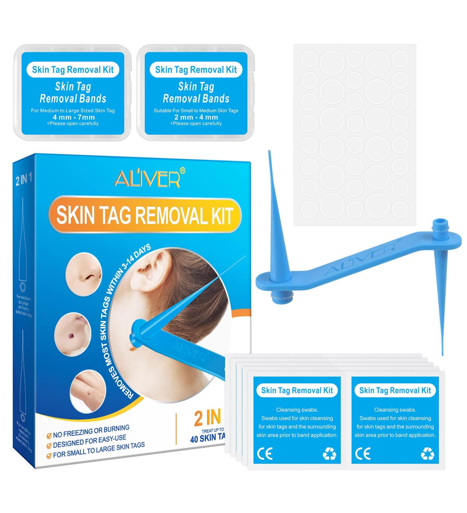 Skin Tag Remover Kit - Painless 2-in-1 Device for Medium to Large Skin Tags (2mm-7mm) - Mole Wart Removal Tool for Women and Men - Buy Online on SooperMarket.com