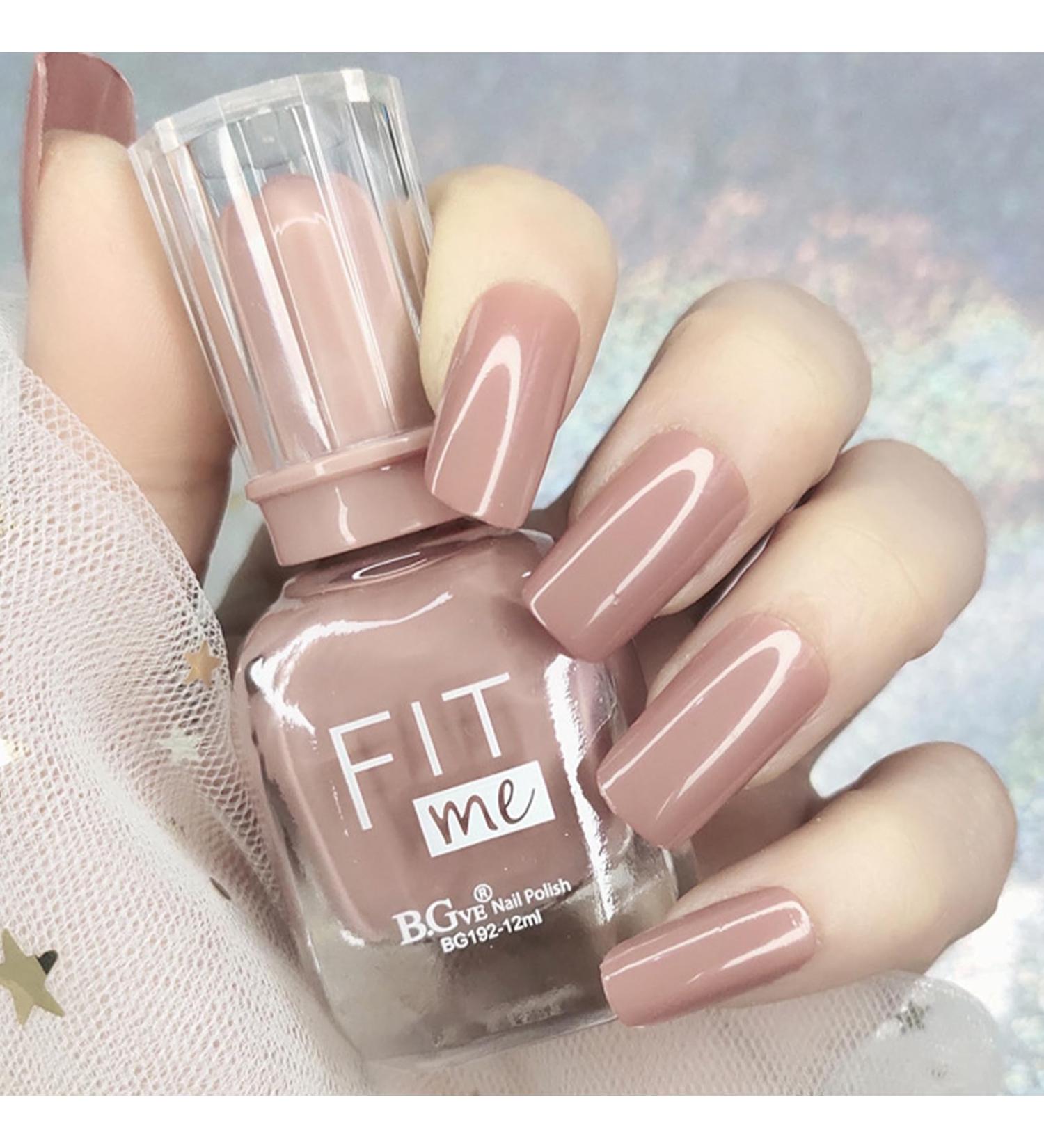 SONGQEE Nude Nail Polish - 12 ml Nail Polish Quick Drying Long Lasting Nail Art Polish (03)