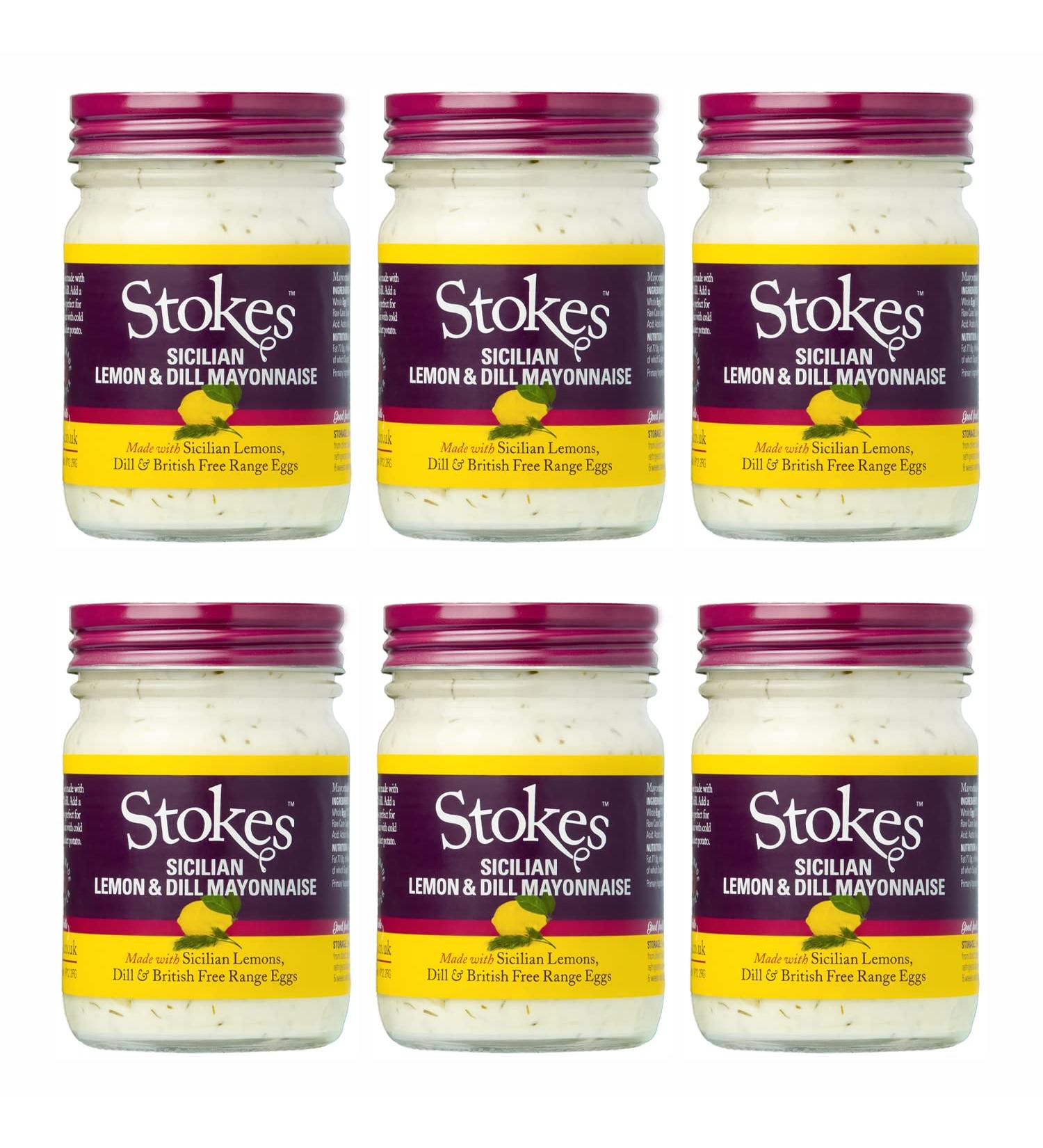 Stokes Sicilian Lemon & Dill Mayonnaise 205g - Pack of 6