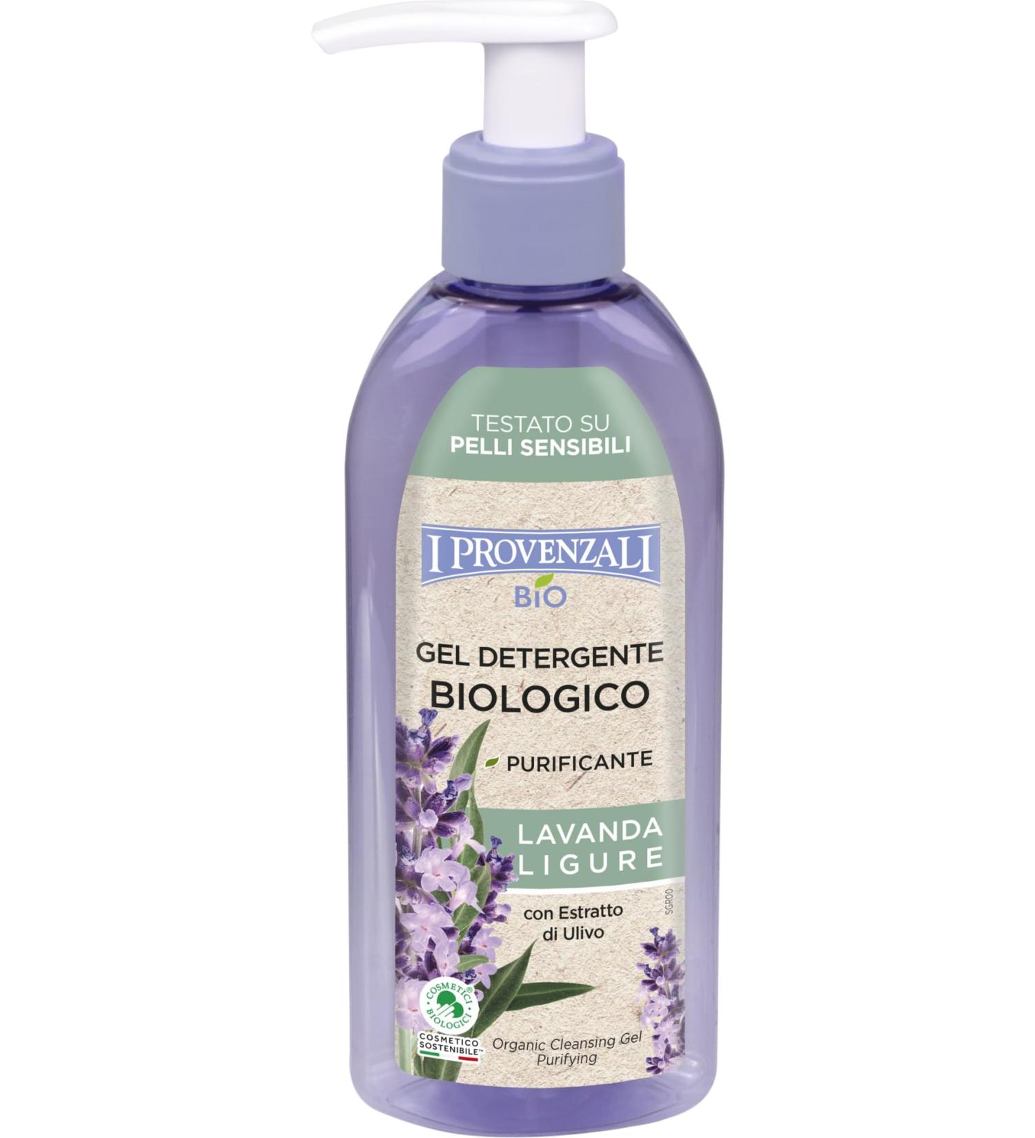 Organic Cleansing Gel 150 ml (5.1 Fl.Oz.) with Ligurian Lavender Italian Product