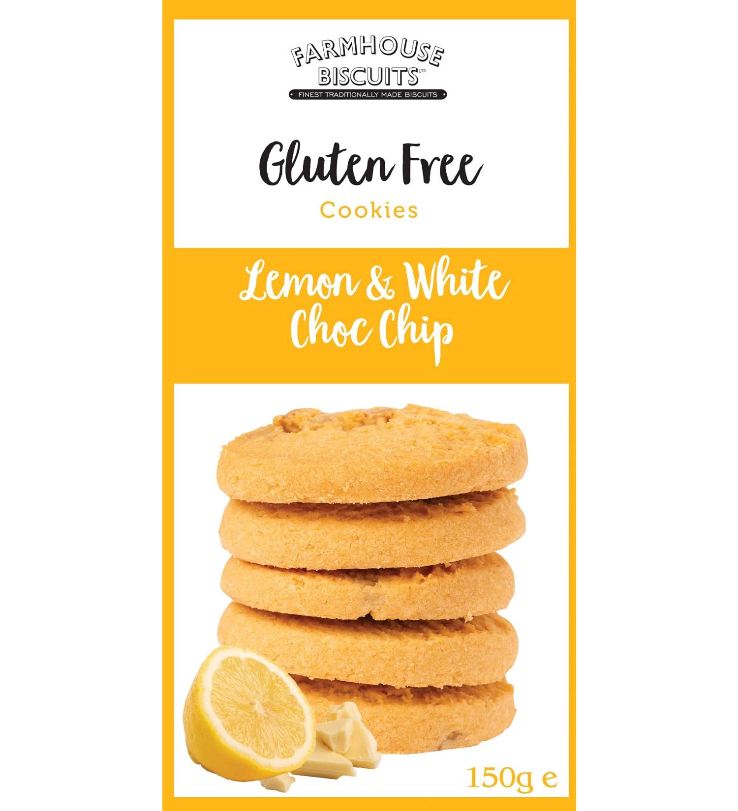 Farmhouse Biscuits Gluten Free Lemon & White Choc Chip Biscuits 150 g