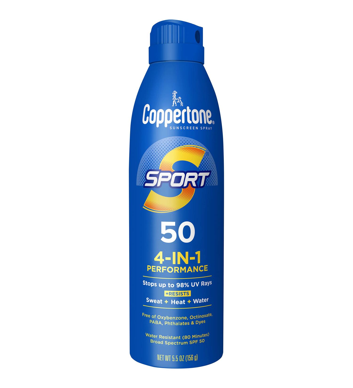 Buy Coppertone Sport Sunscreen Spray SPF 50 - Water Resistant Broad Spectrum Protection | 5.5 Oz - Buy Online on SooperMarket.com
