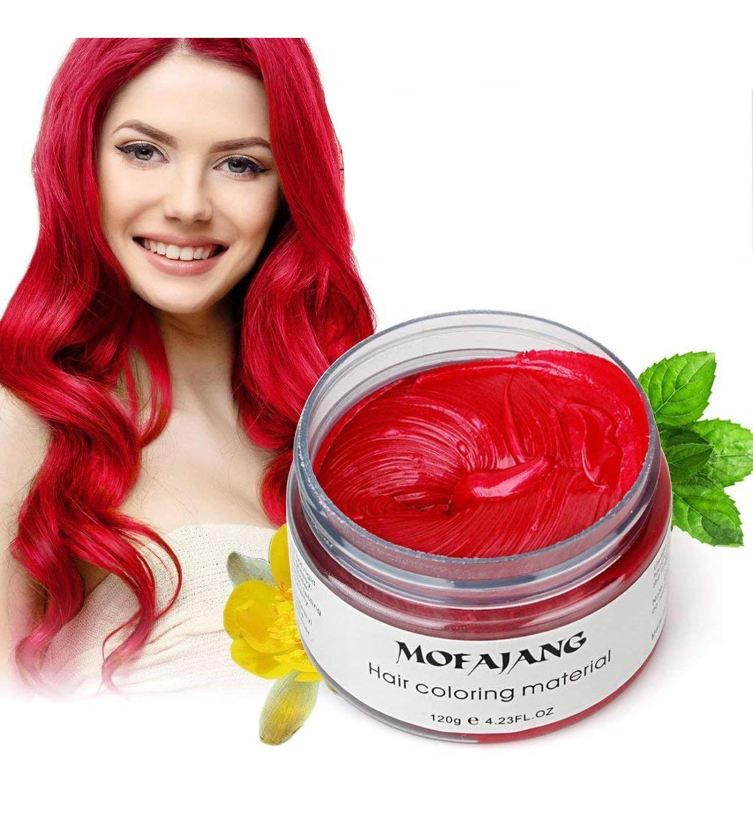 Natural Red Hair Wax EFLY 4.23 oz - Disposable DIY Hairstyle Mud Cream for Party Cosplay - Easy to Clean - Buy Online on SooperMarket.com