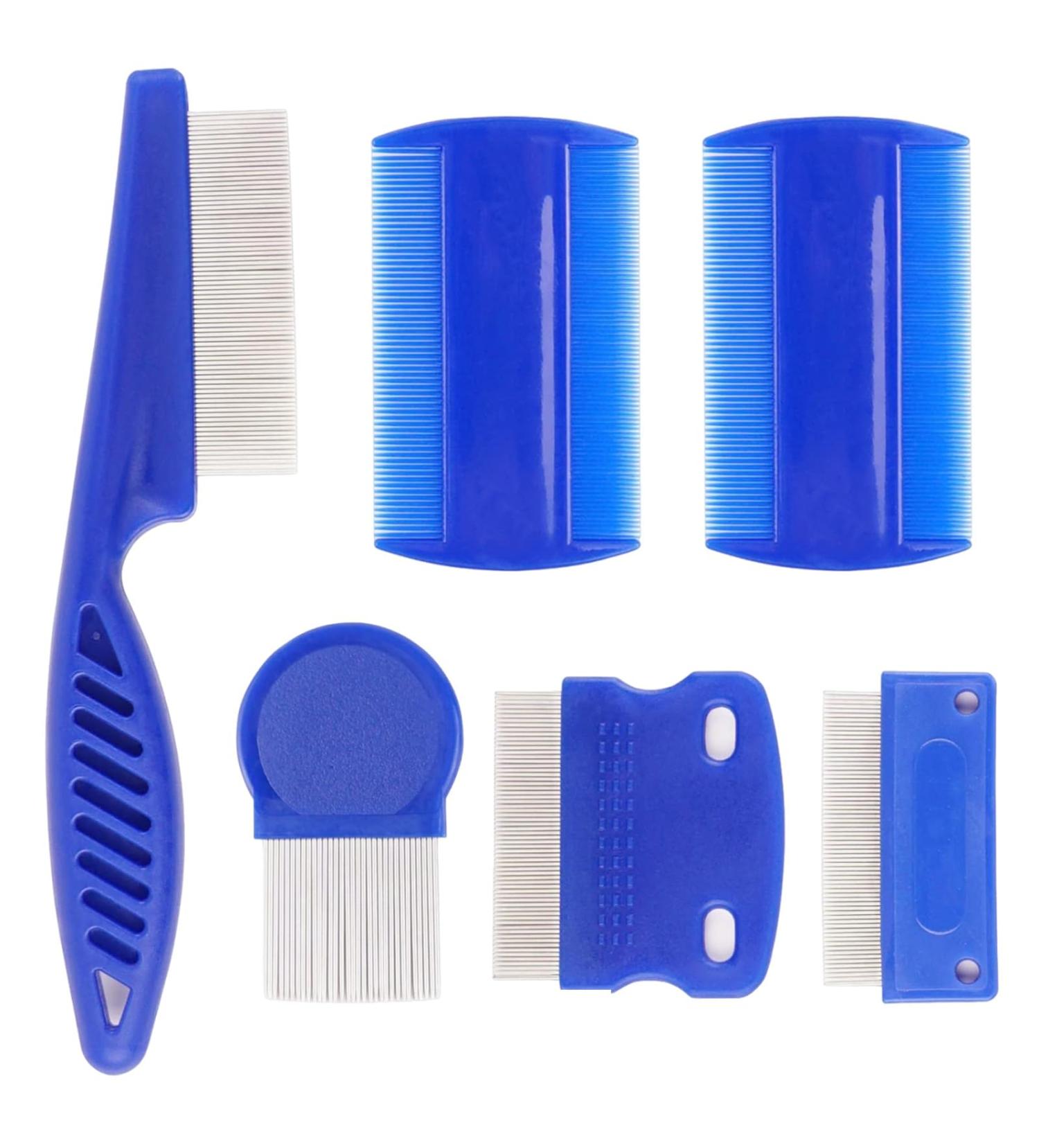 6 PCS Flea Comb for Cats Double Sided Professional Pet Flea Comb Cat Flea Comb with Fine Tooth Float Hair Tear Stain Removal Tool Flea Comb for Dogs for Small Medium & Large Pets - Buy Online on SooperMarket.com