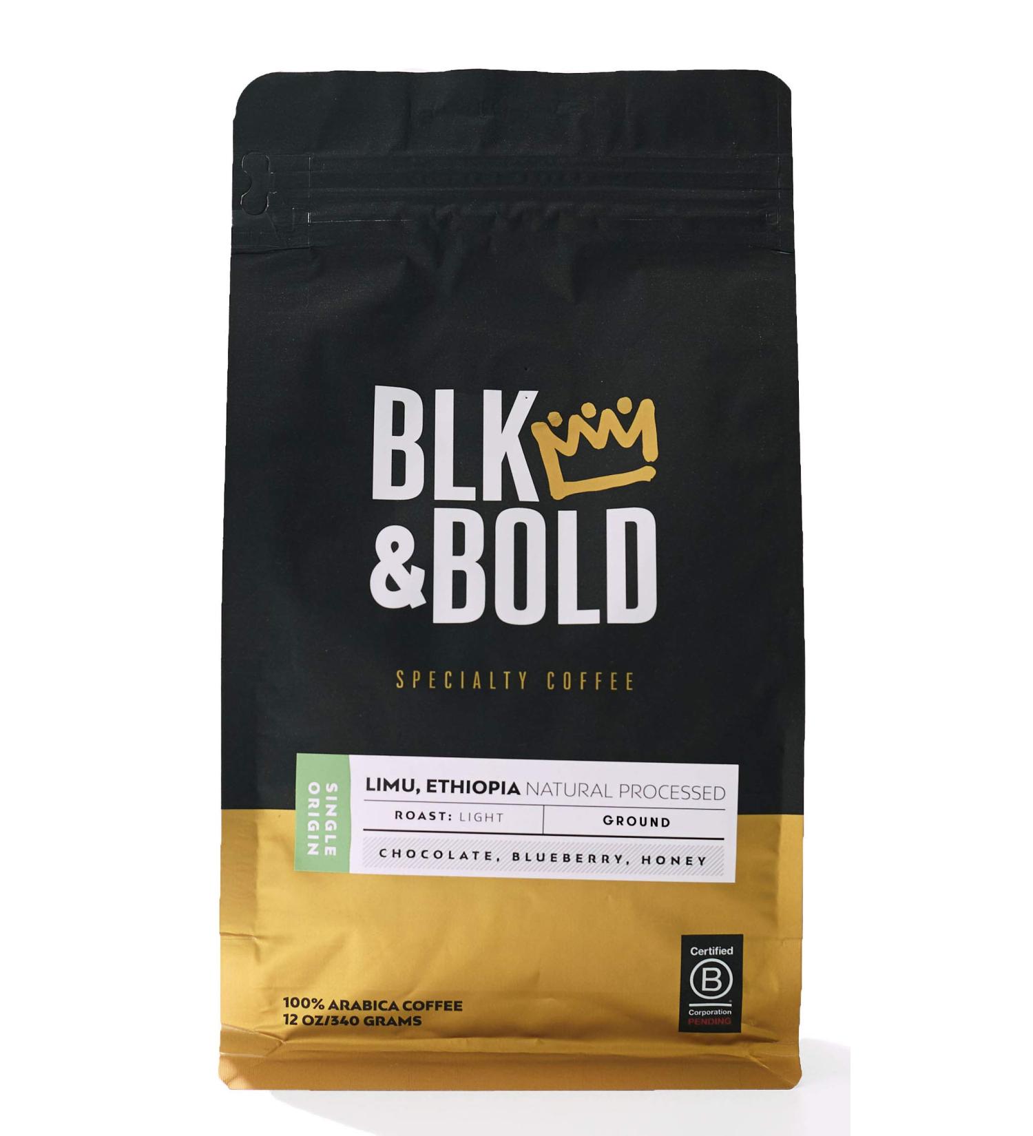 BLK & Bold Specialty Coffee - Light Limu Ethiopia 12 oz (Natural Processed) - Buy Online on SooperMarket.com