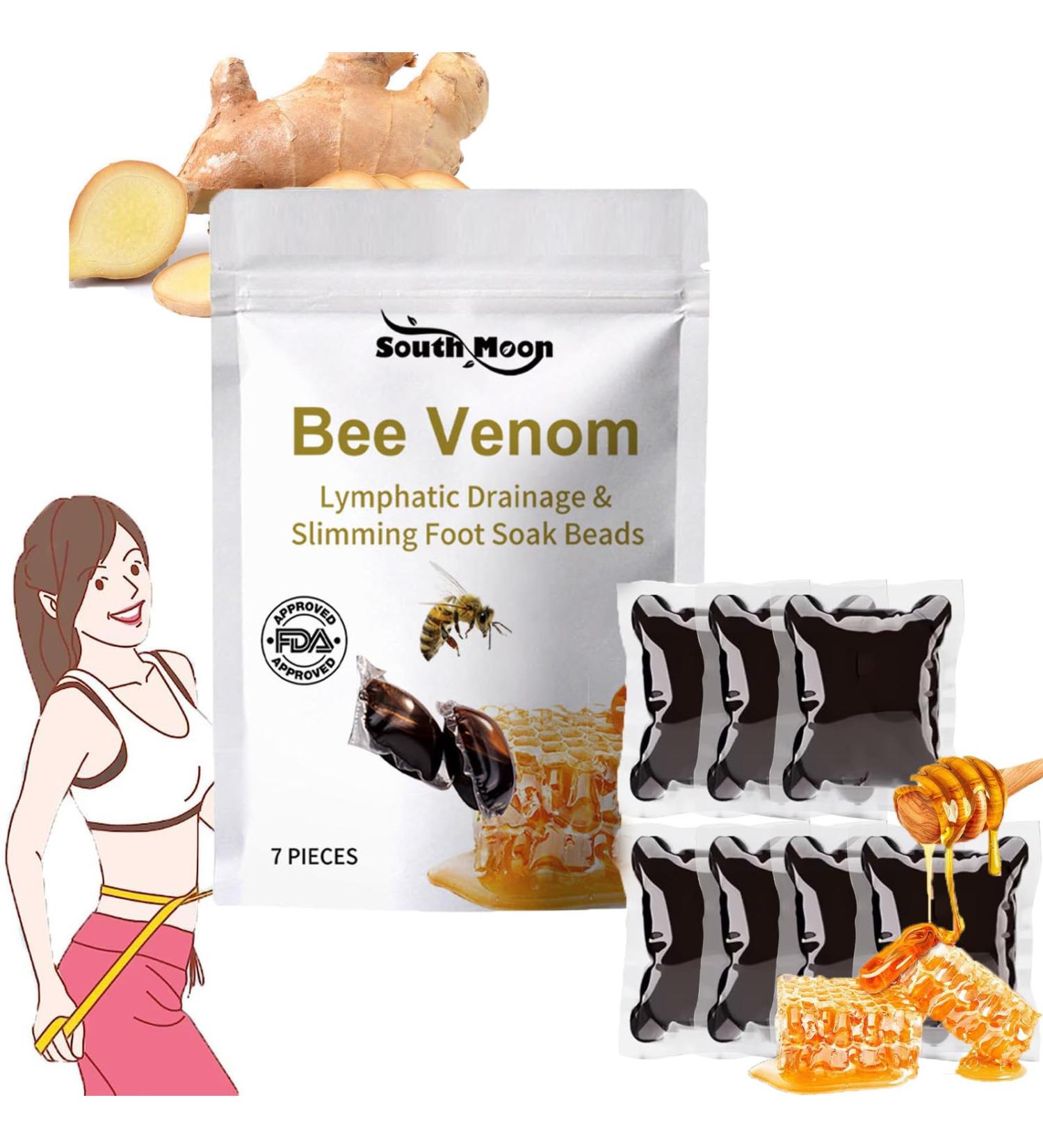 Lukmlca Bee Venom Foot Soak Lukmlca Bee Venom Lymphatic Drainage & S_li_mming Foot Soak Beads Natural Herbal Bee Foot Soak Beads Lukmlca Bee Venom Lymphatic Drainage Foot Soak (1Bag) - Buy Online on SooperMarket.com