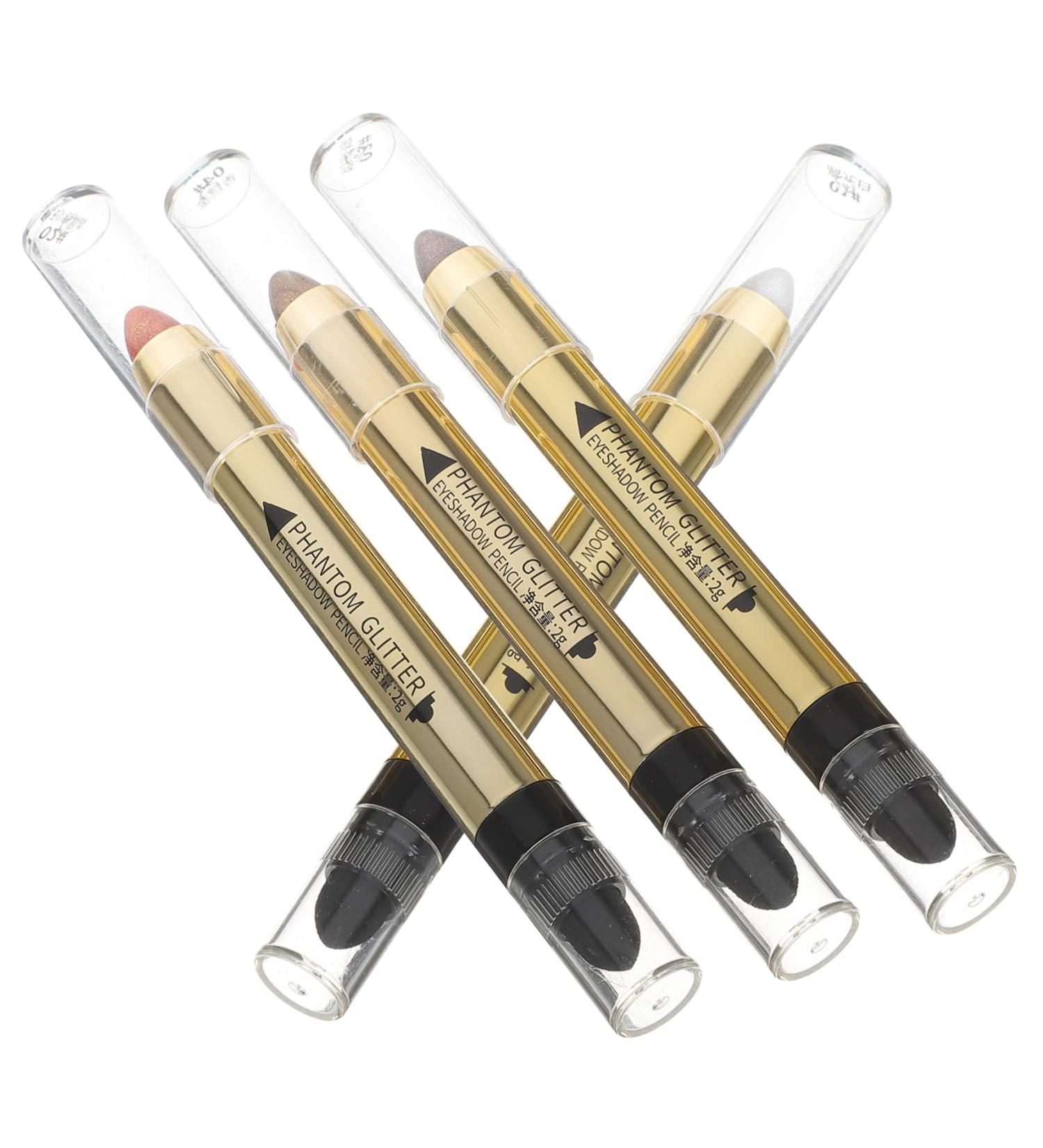 NOLITOY 4pcs Highlighter Eyeshadow Pencil Shimmer Eyeshadow Glitter Eye Shadow Makeup Pencil Plastic - Buy Online on SooperMarket.com