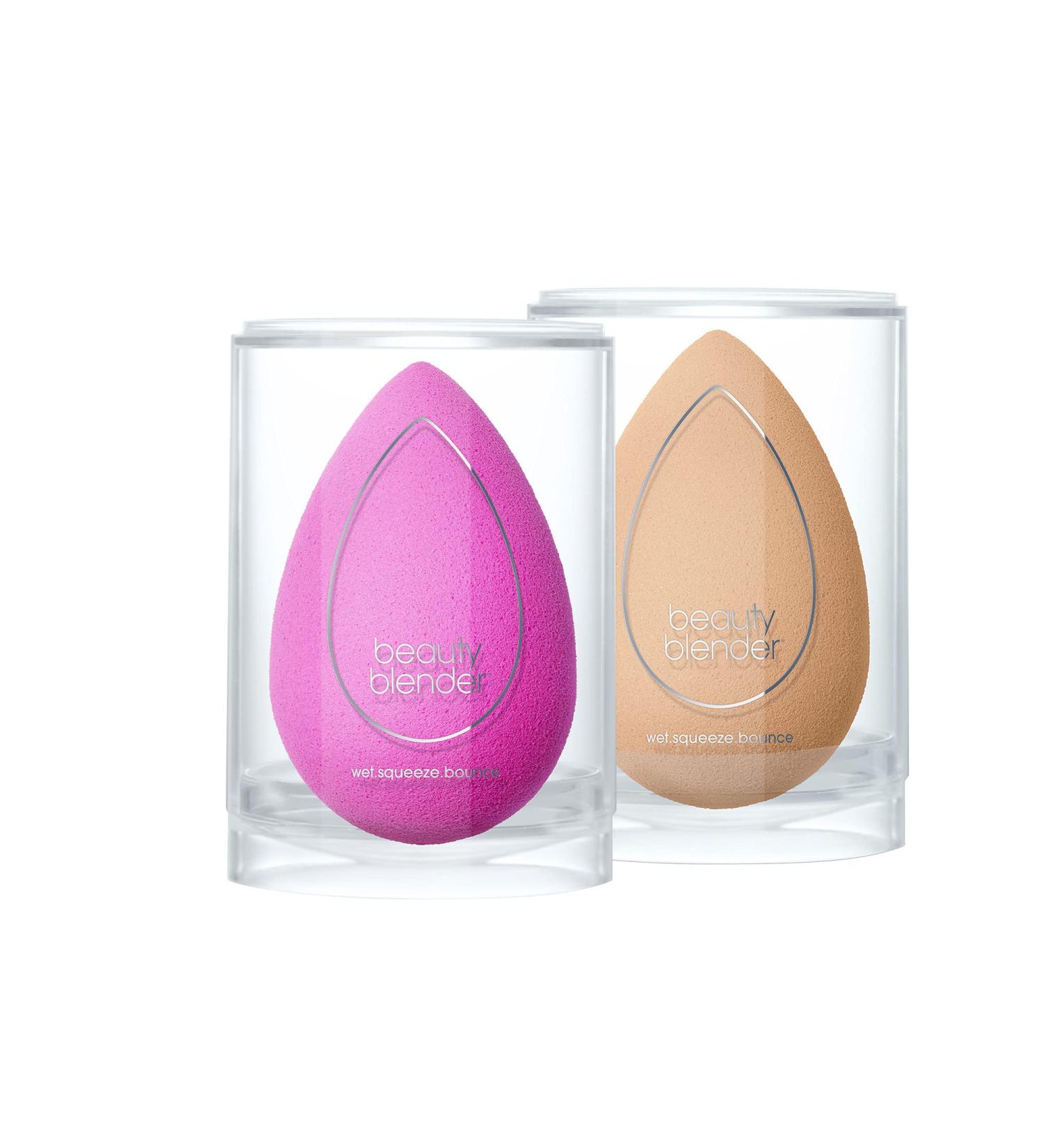 BEAUTYBLENDER Original Pink and Nude Makeup Sponges - Flawless Blending for Liquid Foundations, Powders & Creams - Vegan, Cruelty-Free, Made in USA - Buy Online on SooperMarket.com