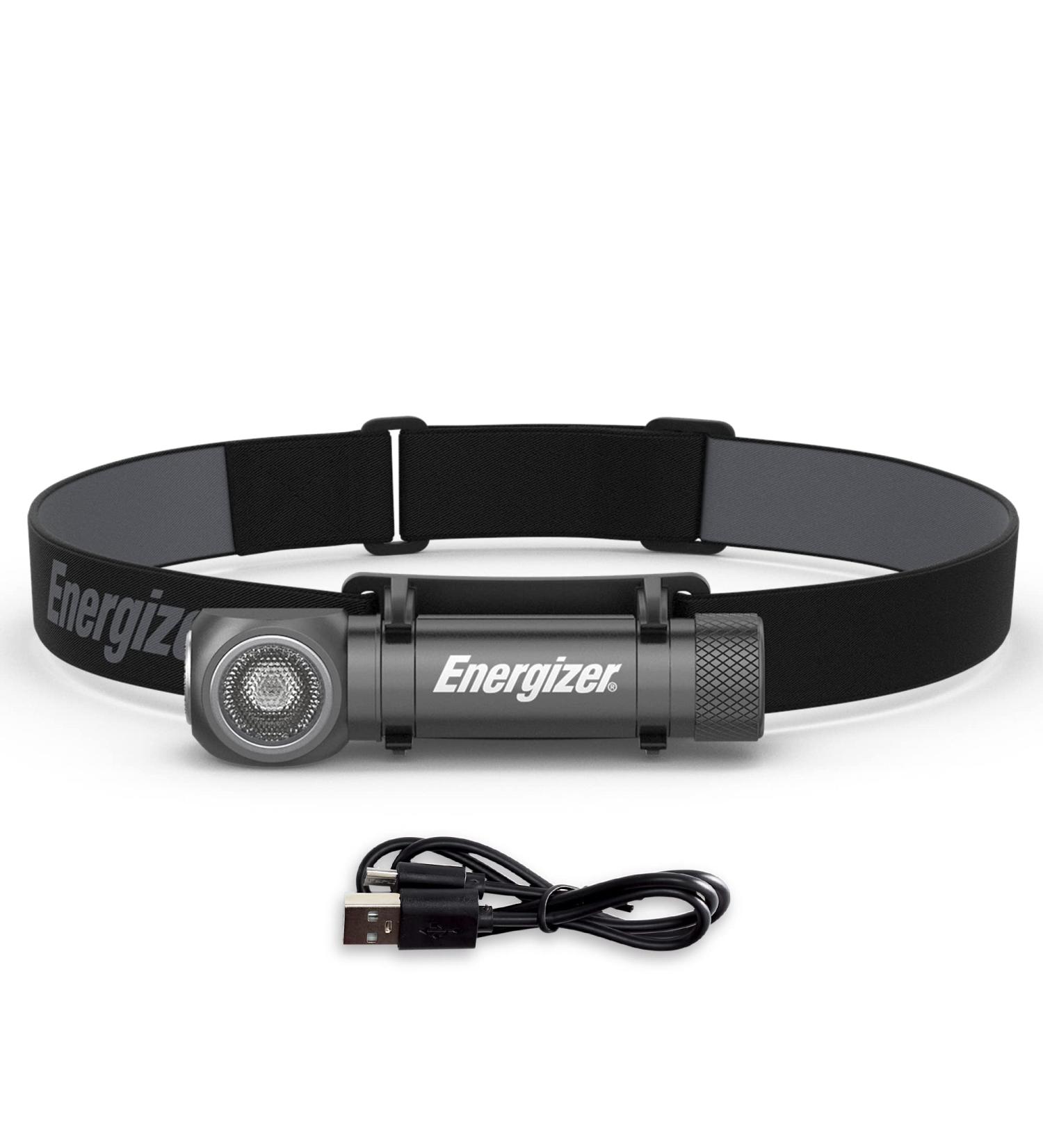 ENERGIZER Rechargeable X1000 LED Headlamp - 1000 Lumen Turbo Mode, IPX4 Water Resistant, USB Cable Included - Gray Steel - Buy Online on SooperMarket.com