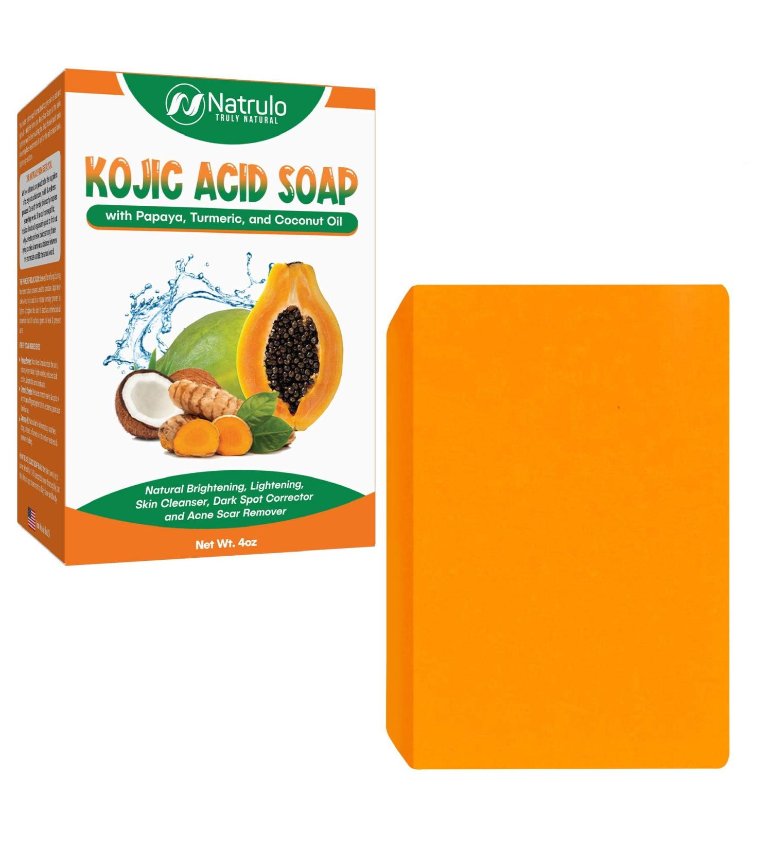 Kojic Acid Soap Face & Body Wash - Natural Acne Scar Remover & Skin Corrector - 4oz Handcrafted in USA - Buy Online on SooperMarket.com