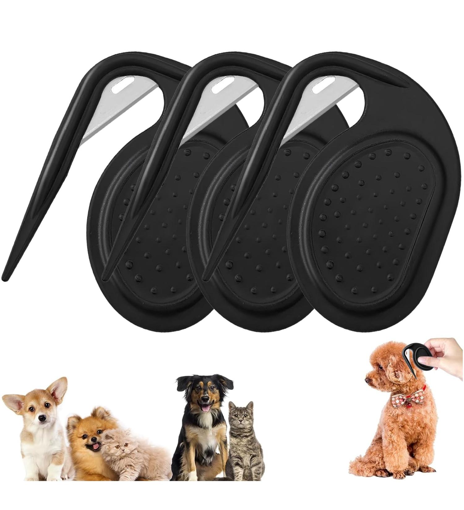 3-Piece Knitting Comb for Cats & Dogs | De-Knot Comb for Pet Grooming & Hair Removal - Black - Buy Online on SooperMarket.com