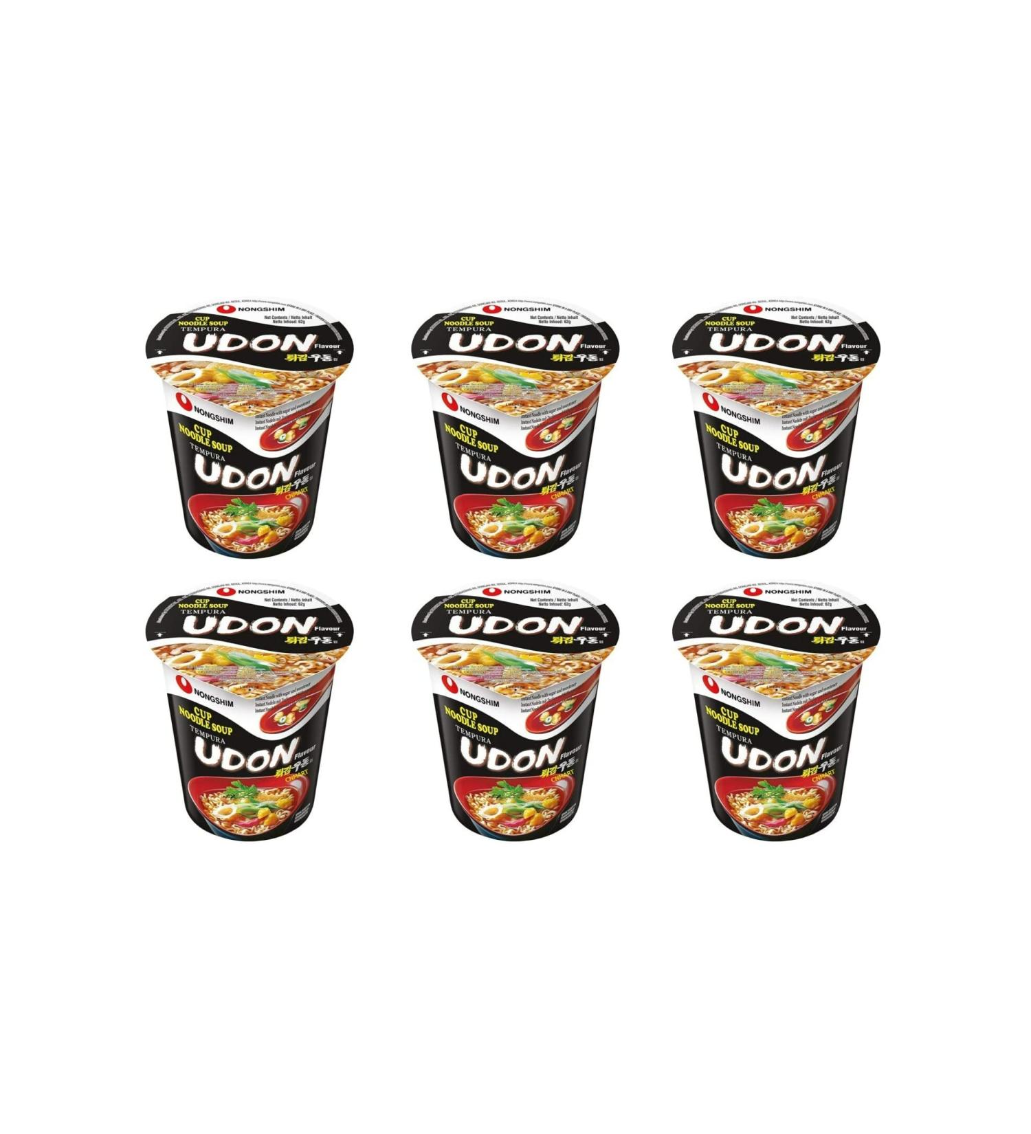 Nongshim Instant Cup Noodle Soup Tempura Udon Ramen 62g (Pack of 6) by CNMART - Buy Online on SooperMarket.com