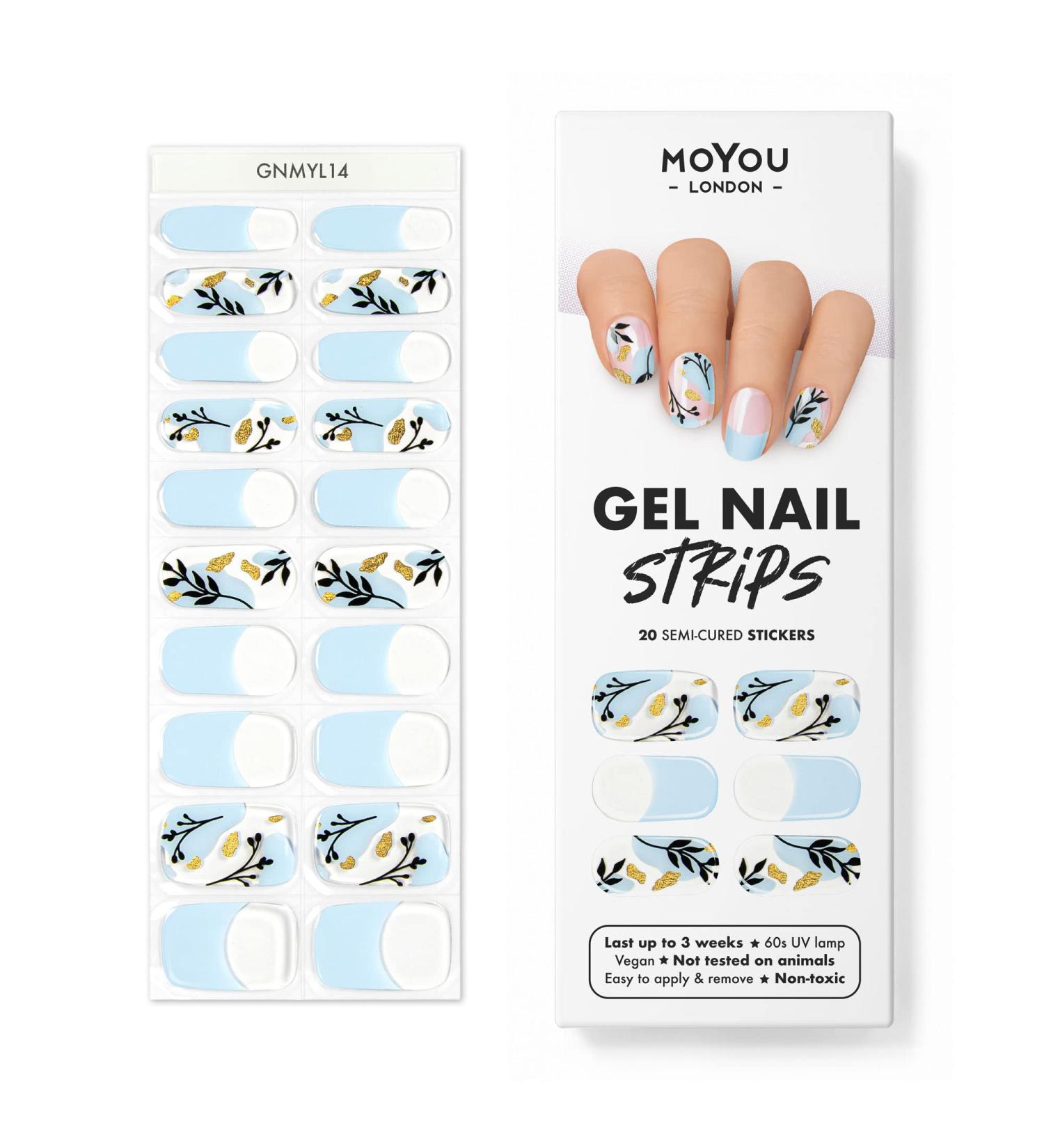 Moyou London Gel Nail Strips - 20 Pc. Gel Wraps with UV Lamp Offer | Palm Springs - Buy Online on SooperMarket.com