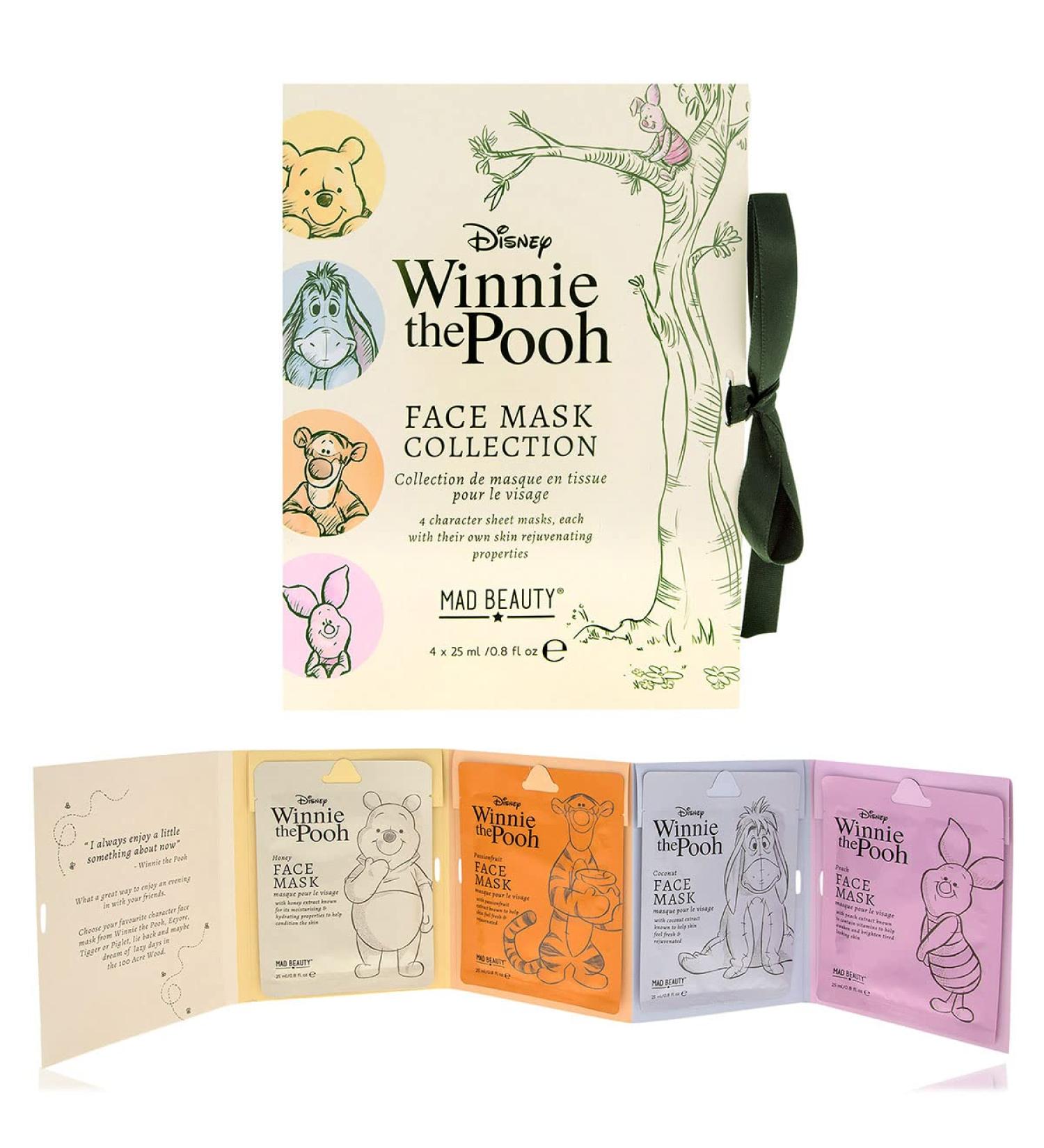 MAD BEAUTY Disney Winnie the Pooh Sheet Face Masks Collection Coconut Peach Honey & Passionfruit Favorite Characters Hydrating & Soothing - Buy Online on SooperMarket.com
