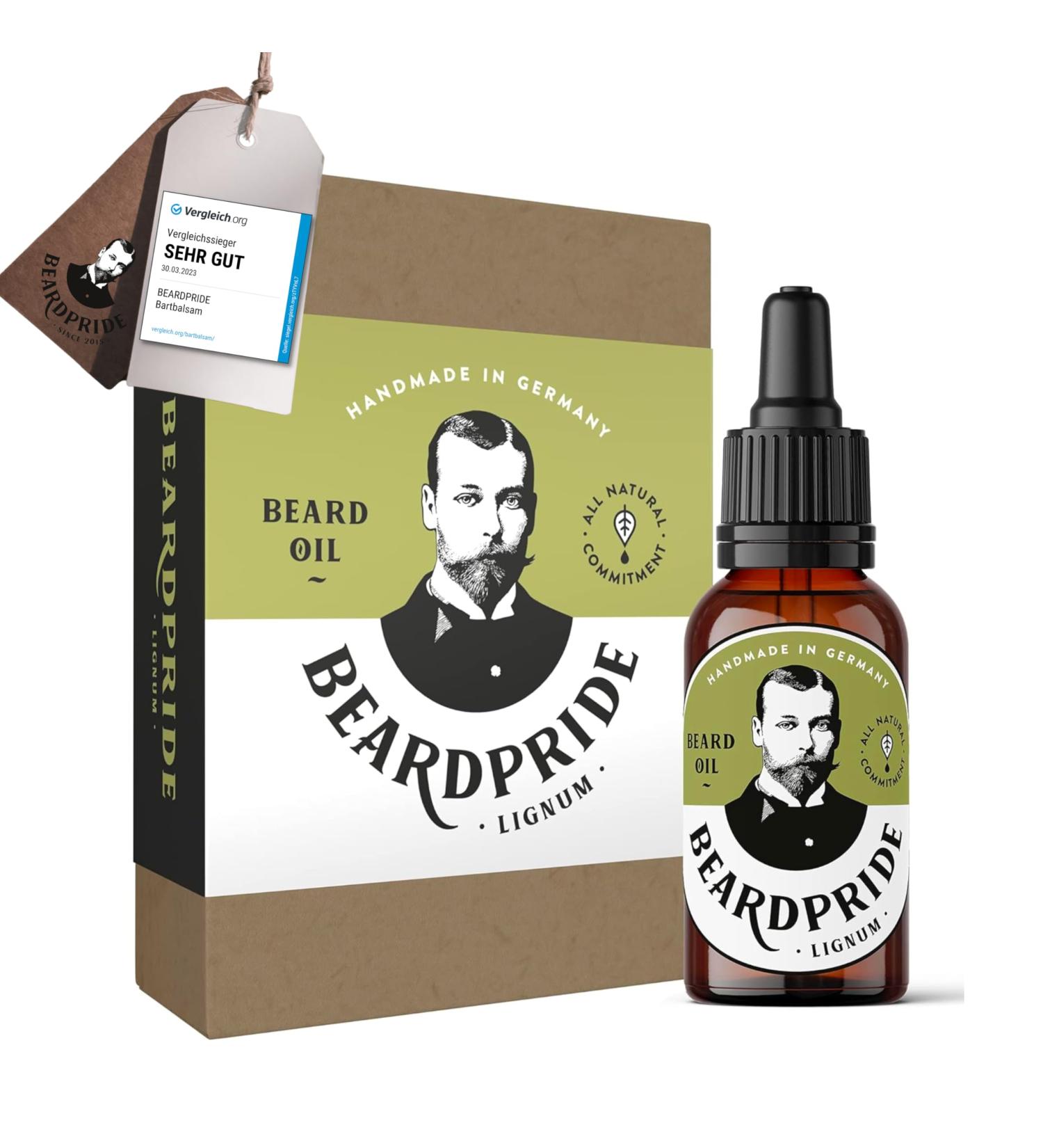 Beardpride Bio Bart l f r M nner - 100% Nat rliches Bart l f r Weichen Bart | Original Barbershop-Qualit t | Beard Care l Lignum 30 ml - Buy Online on SooperMarket.com