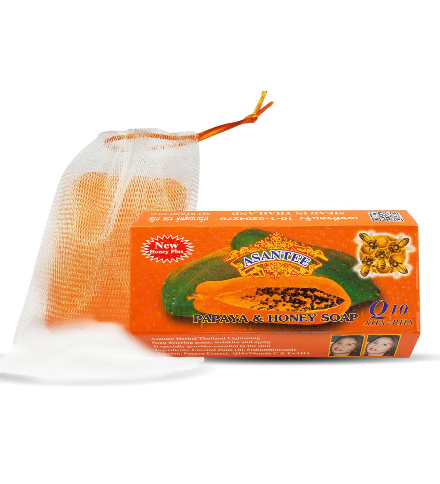 ASANTEE Papaya & Honey Soap 125g (4.41 Ounce) - Pack of 1 - Buy Online on SooperMarket.com