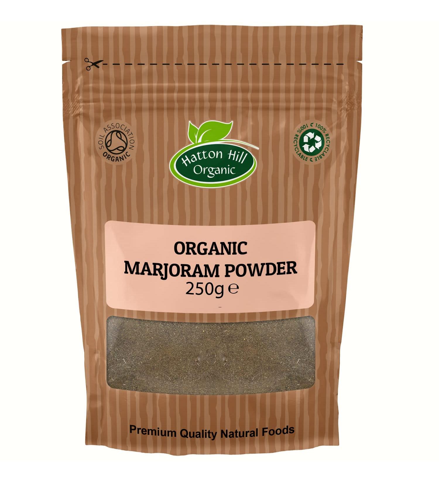 Organic Dried Marjoram Powder 250g by Hatton Hill Organic - Free UK Delivery