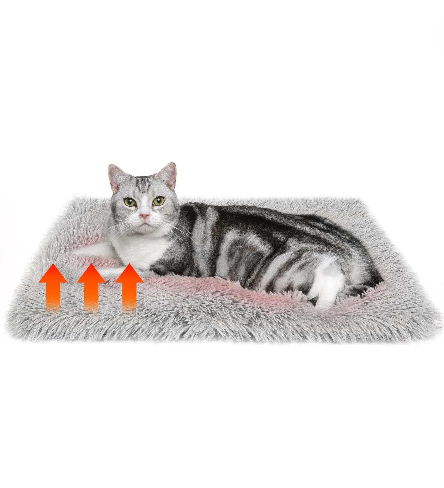 Self Warming Cat Bed & Calming Mat - Extra Warm Self Heating Pad for Cats & Small Dogs - Gray - Buy Online on SooperMarket.com