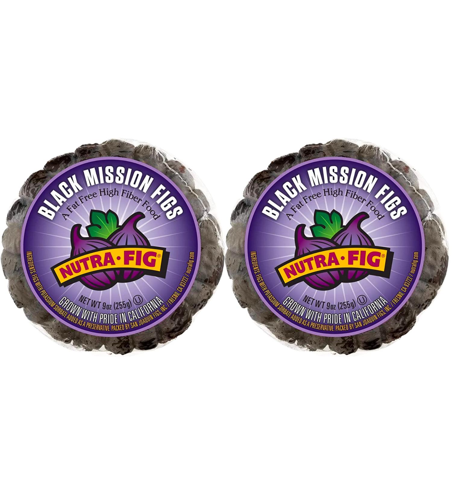 Dried Black Mission Figs - High Fiber, Gluten-Free Snacks from California - 9 Oz Crown Tray (2 Pack) - Buy Online on SooperMarket.com
