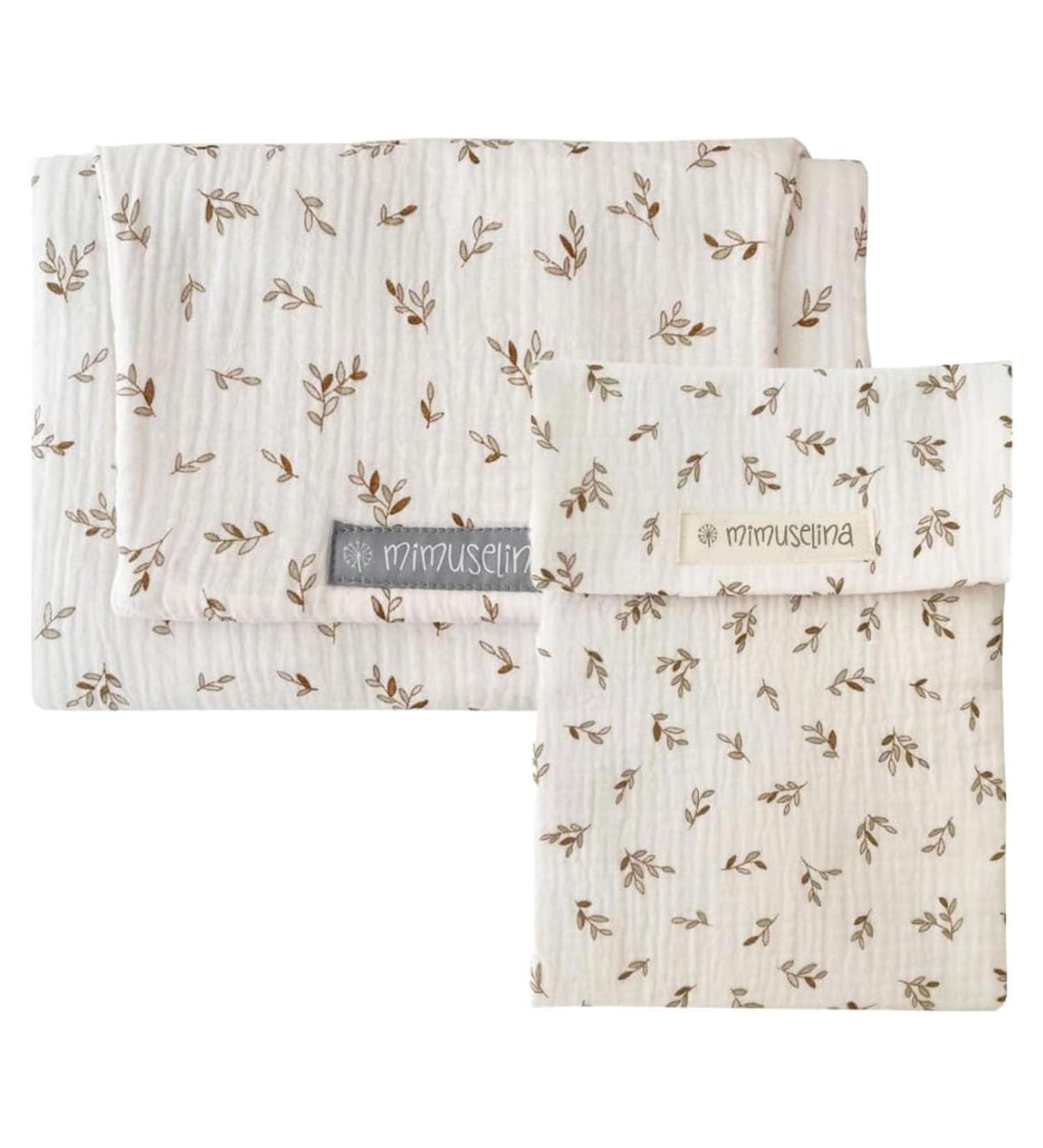 Mimuselina 2 Pack: Portable Baby Changing Pad & Diaper Bag - Foldable Water-Repellent Ecru | Ideal for On-the-Go Parents - Buy Online on SooperMarket.com