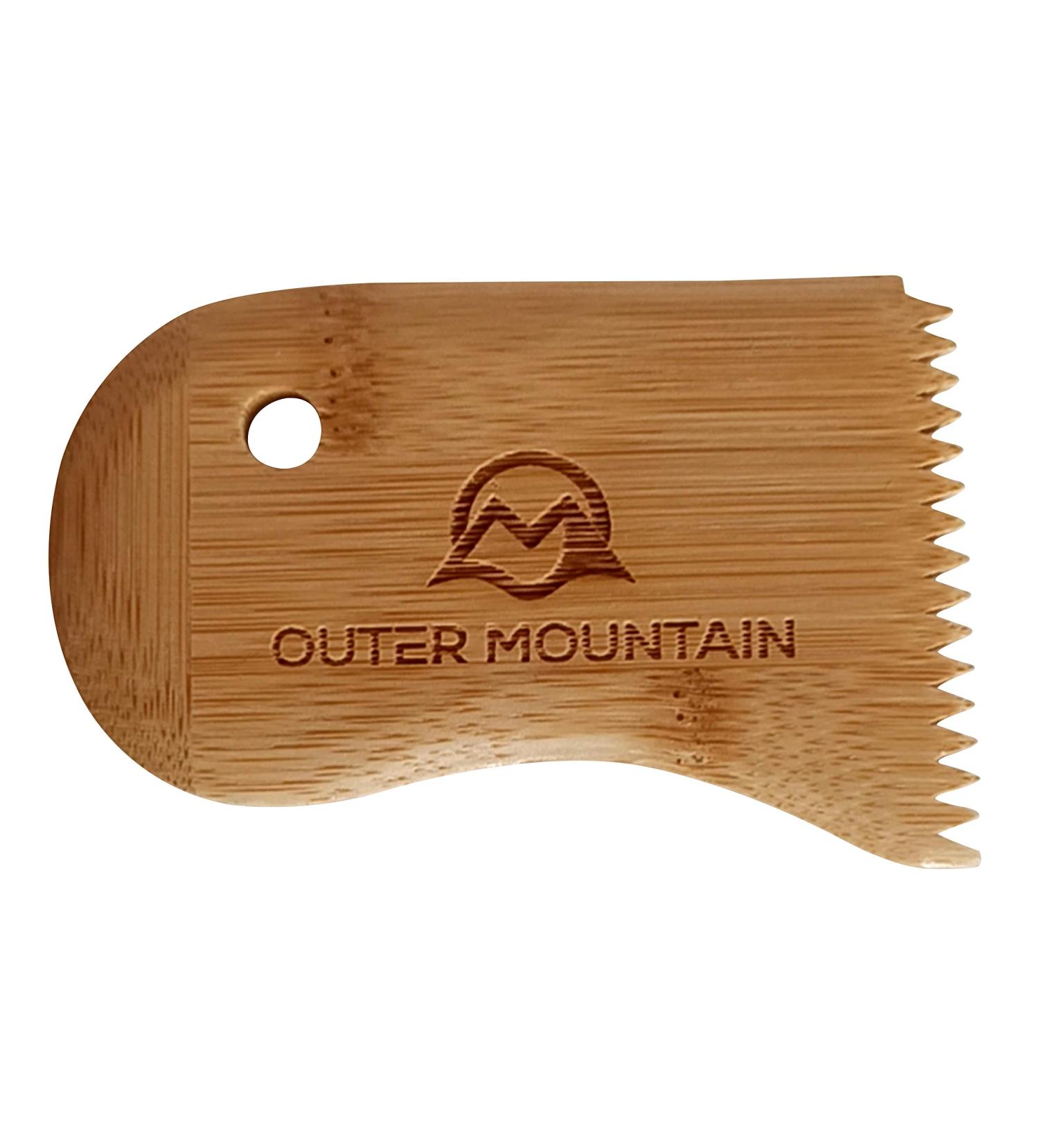 Bamboo Surfboard Wax Comb - Premium Surf Wax Scraper and Remover for Surfers - Outer Mountain Surfboard Essential - Buy Online on SooperMarket.com