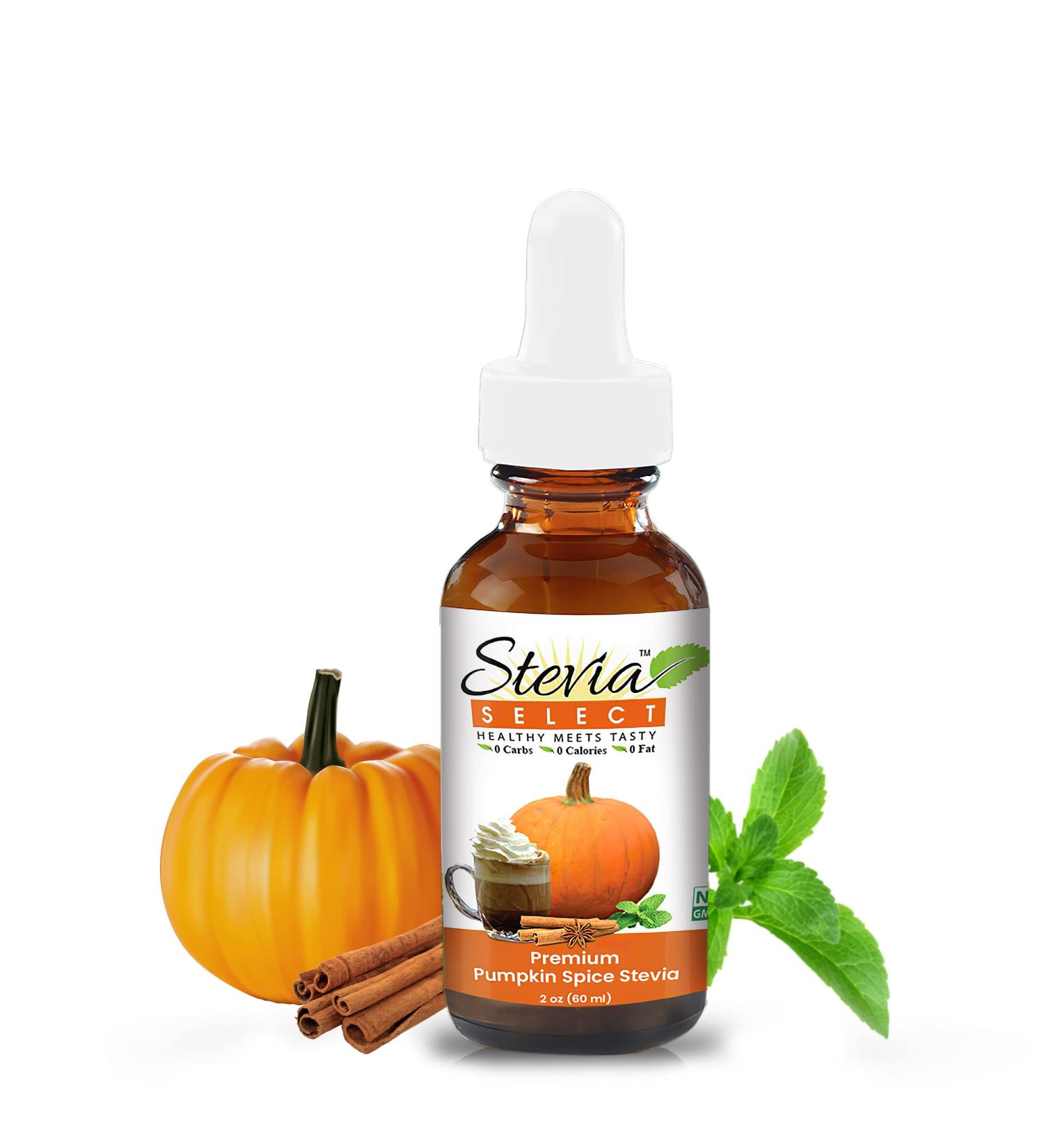 Stevia Select Pumpkin Spice Liquid Stevia Drops - 2 Oz | Zero Calorie Sweetener Extracted from Sweet Leaf | Keto Friendly & Sugar-Free - Buy Online on SooperMarket.com