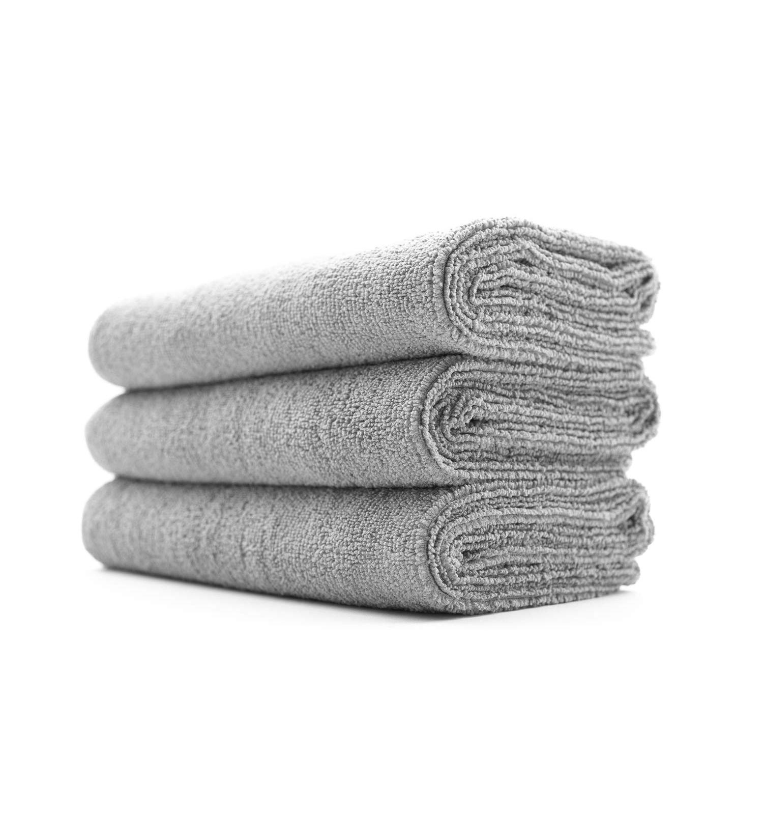 The Rag Company Sport & Workout Towel 3-Pack - Gym Exercise Fitness Spa - Ultra Soft 320gsm Microfiber - Fast Drying & Super Absorbent - 16in x 27in - Ice Grey - Buy Online on SooperMarket.com