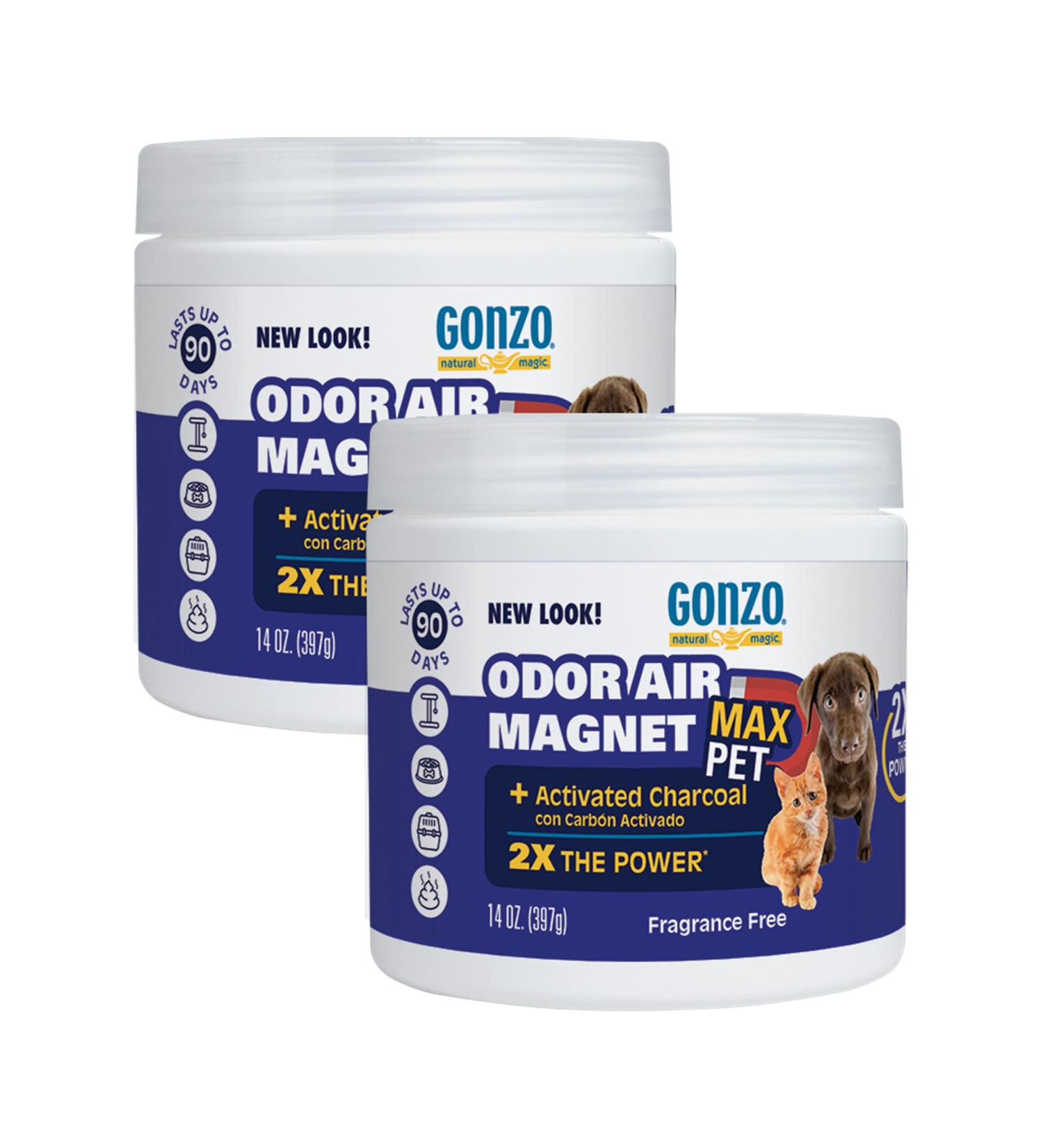 Gonzo Natural Magic 14oz Activated Charcoal - 2 Pack for Litter Boxes, Cages, Pet Beds - Buy Online on SooperMarket.com