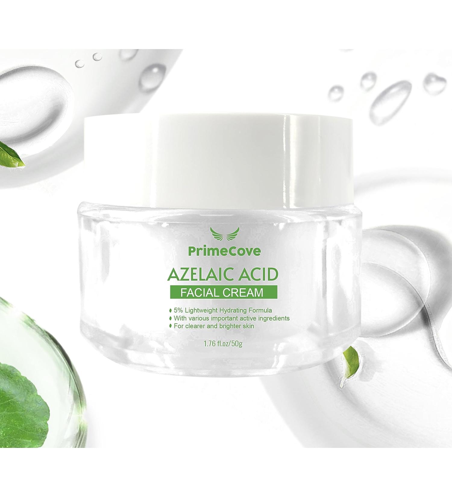 PrimeCove - 5% Azelaic Acid Facial Cream (50g) | Lightweight Hydrating Formula With Niacinamide For Clearer & Brighter Skin - Buy Online on SooperMarket.com