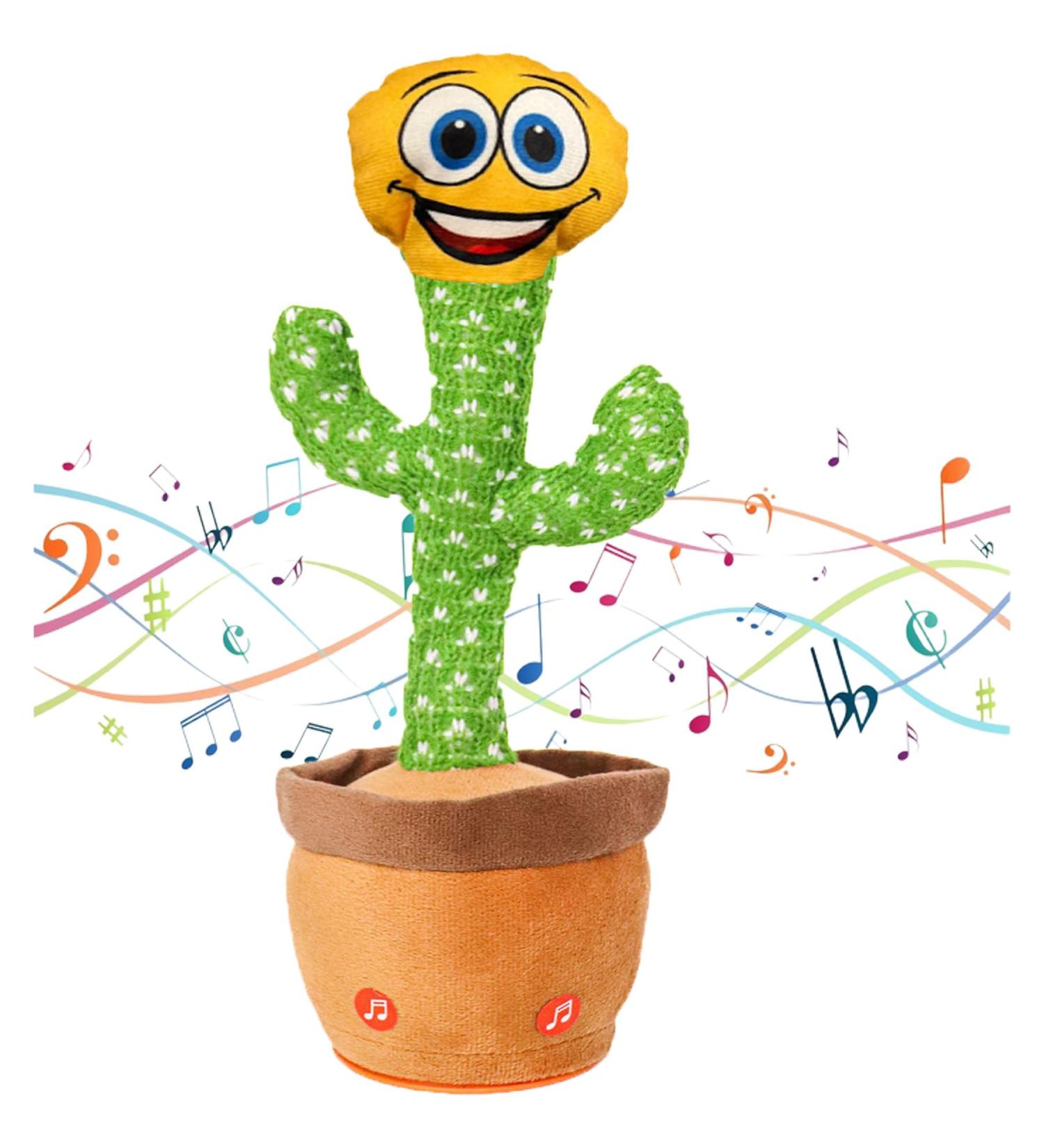 Happy Cactus Plush Toy - Talking, Singing & Dancing Interactive Buddy - USB Rechargeable - Christmas and Home Decoration Piece - Buy Online on SooperMarket.com