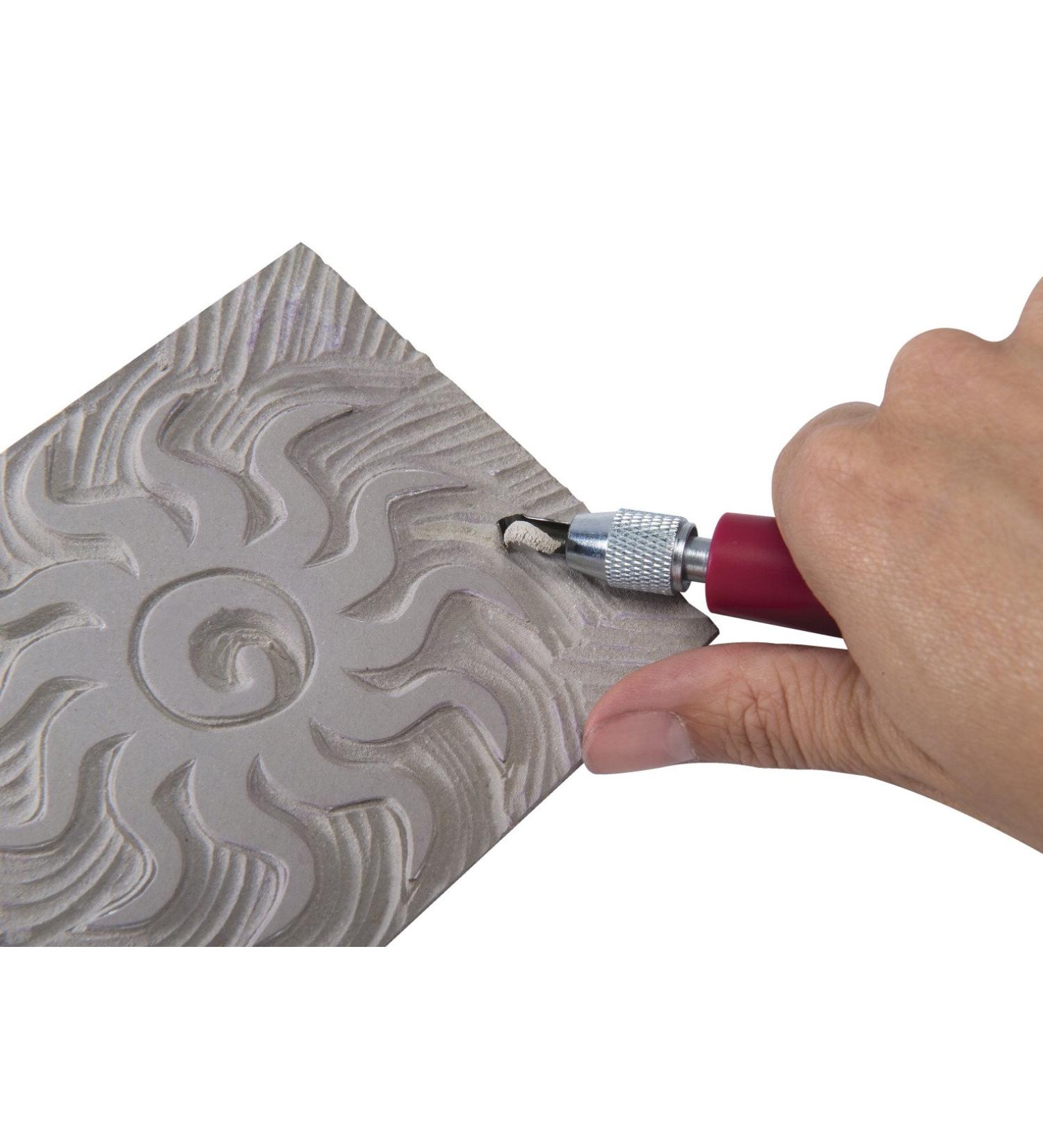 Speedball Unmounted Linoleum Block, 3 x 4 Inches, Gray
