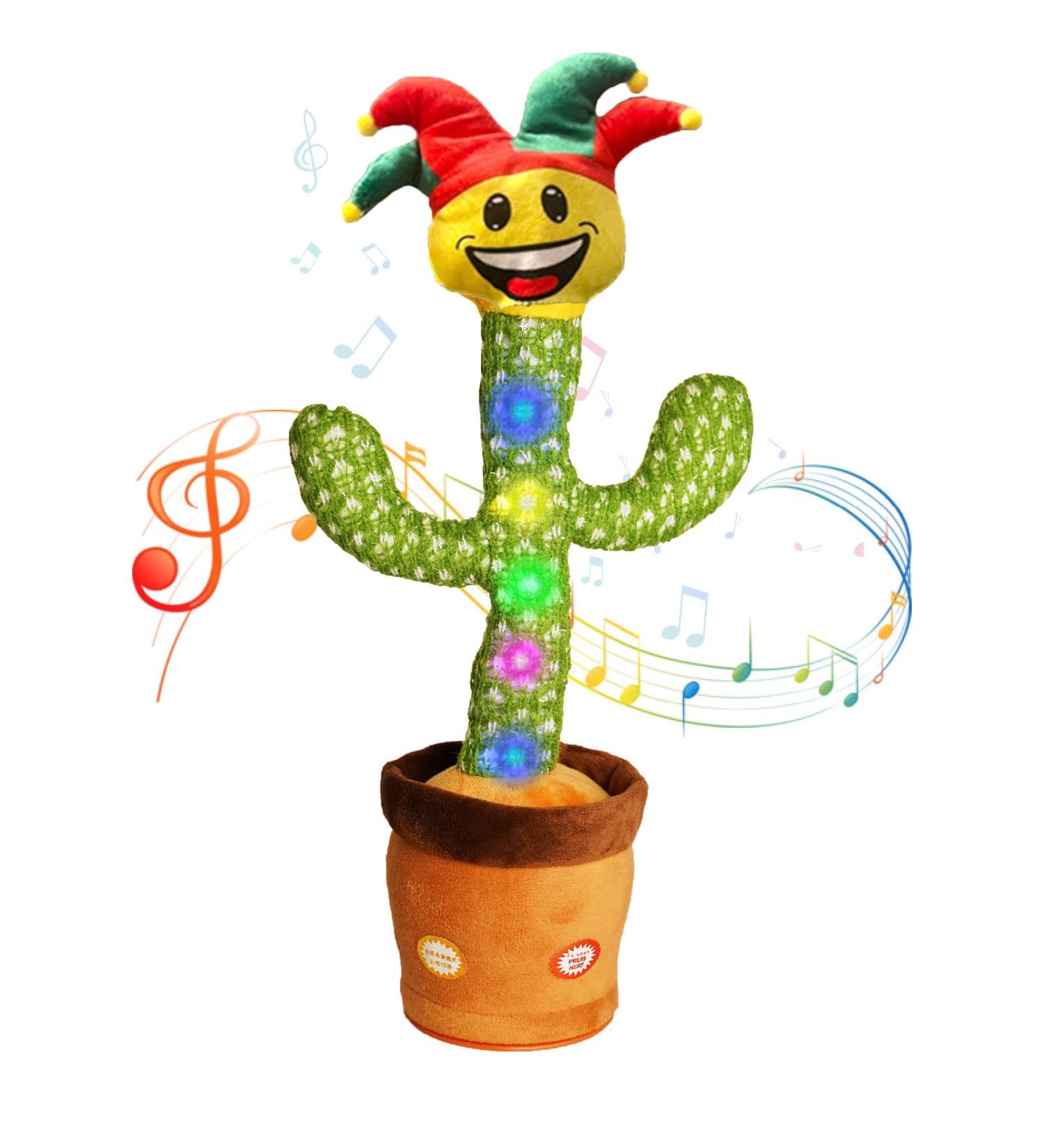 Dancing Cactus Toy - Singing Plush Interactive Repeating & Dancing Fun - Grinning Gus the Horned Cactus - USB Rechargeable - Christmas Decoration Piece - Buy Online on SooperMarket.com