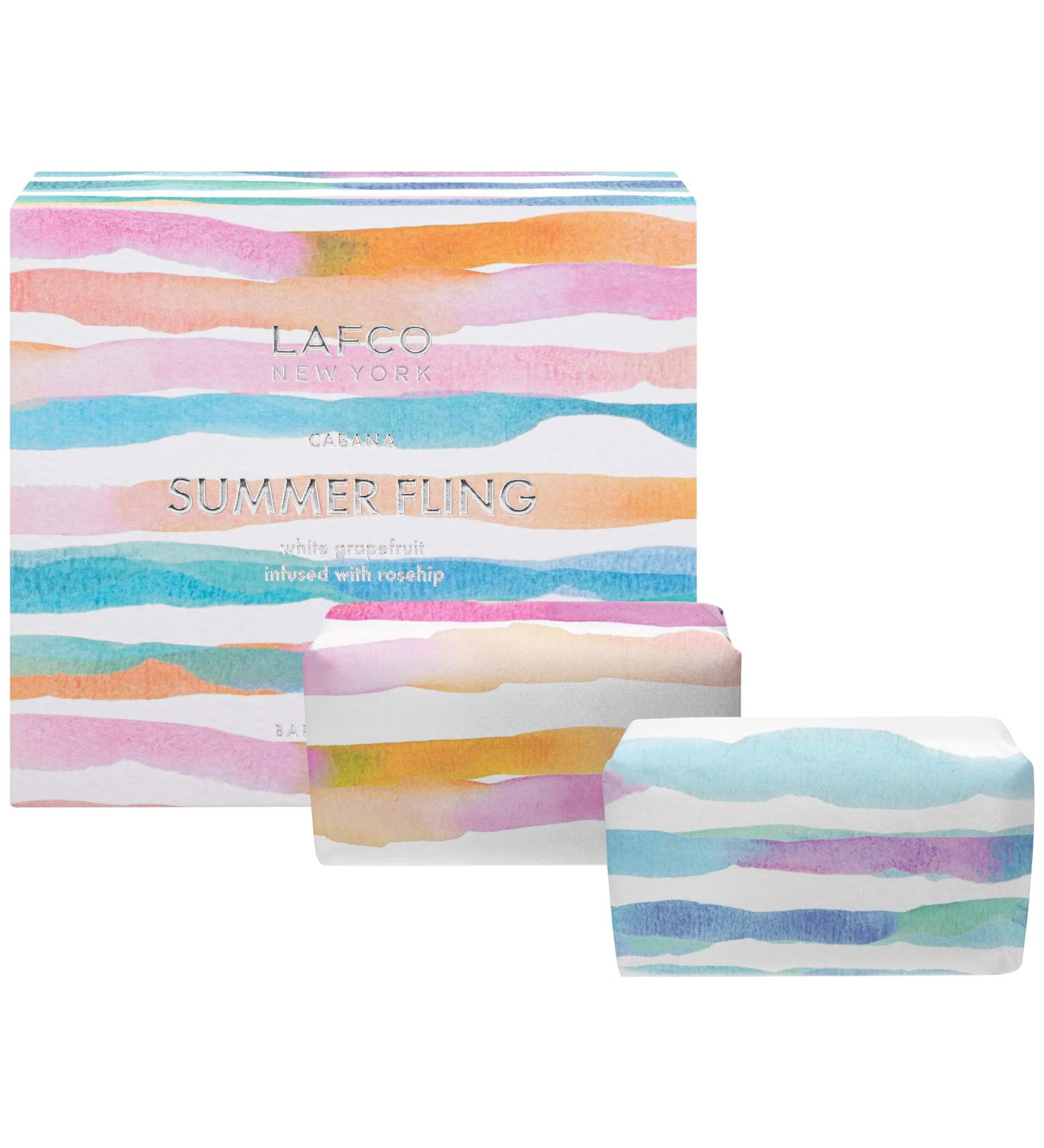 LAFCO New York Summer Fling Bar Soap Gift Set - White Grapefruit, Fern, Apple Wood - 7 oz (2 Bars) - Buy Online on SooperMarket.com
