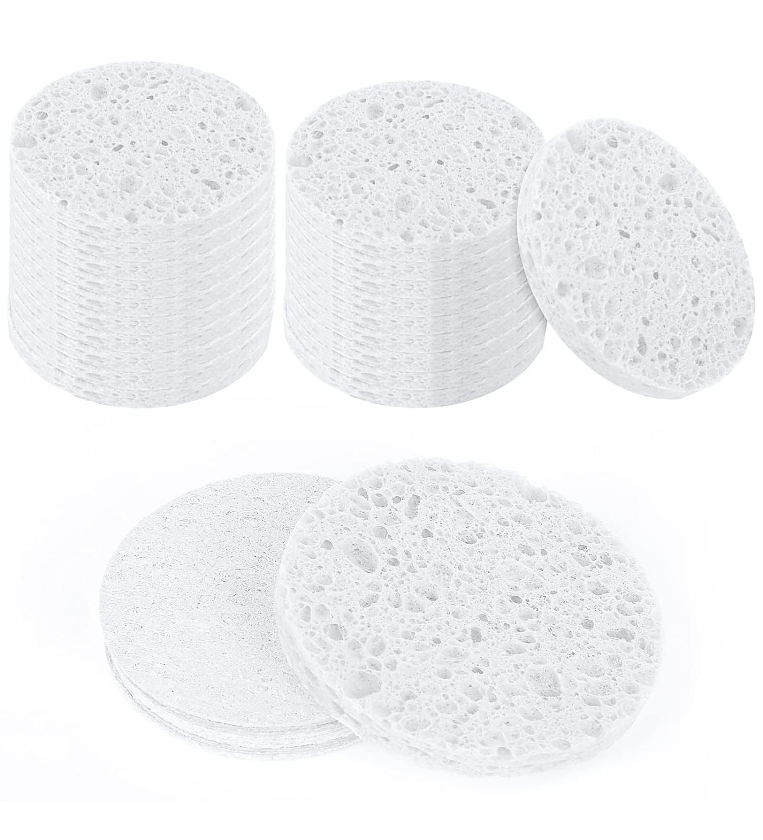 WLLHYF 20 Pack Compressed Facial Sponges - Natural Cellulose, Professional Spa Sponges for Face Cleansing and Makeup Removal - Buy Online on SooperMarket.com