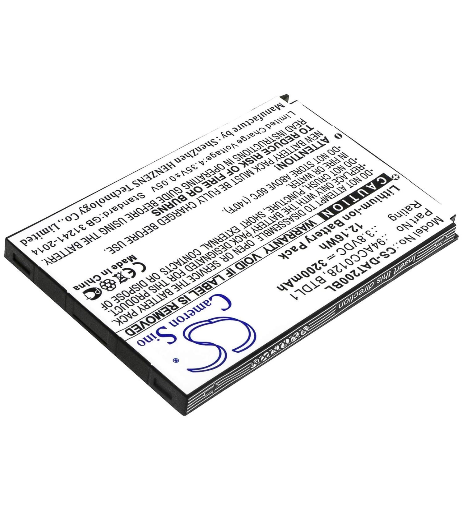 Replacement Battery for Datalogic Axist - 3200mAh/3.8V Compatible with 3H21-00000491 94ACC0128 94ACC0129 - International Shipping Available - Buy Online on SooperMarket.com