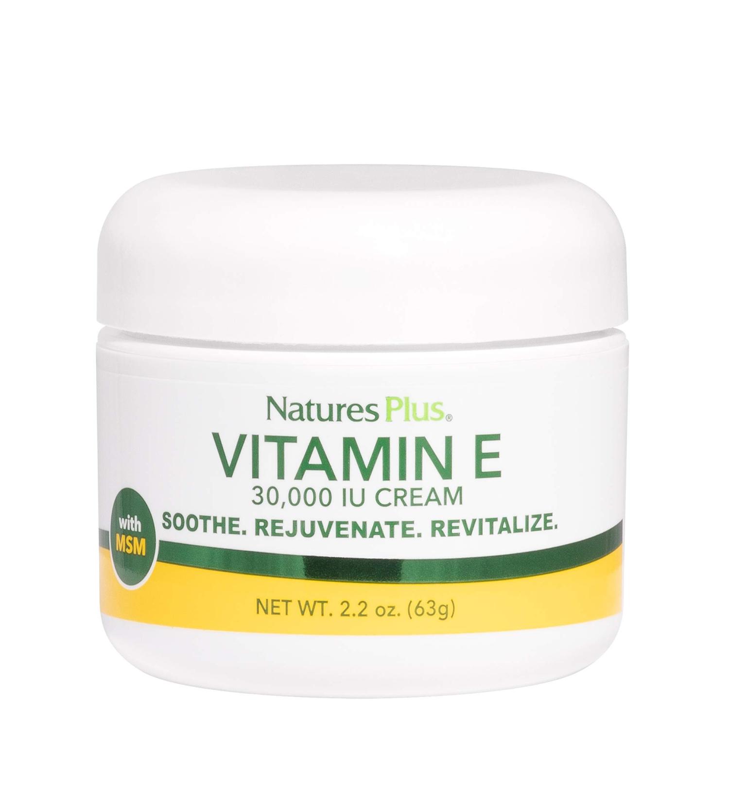 Nature's Plus Vitamin E Cream 30000 IU - 2.2 oz (63 g) for Radiant Skin - Buy Online on SooperMarket.com